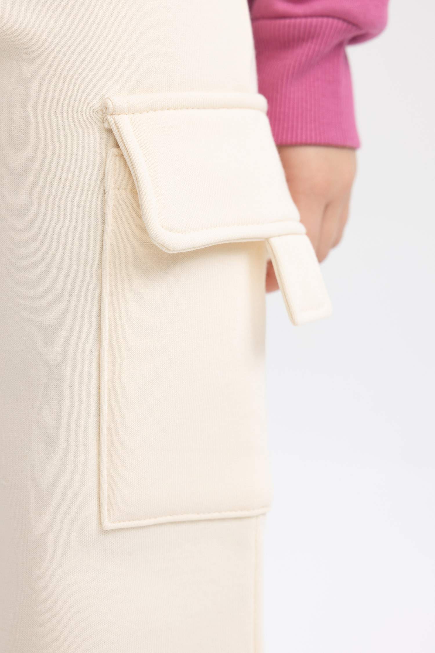 Қыздарға арналған кең аяқты мақтадан жасалған спорттық шалбар