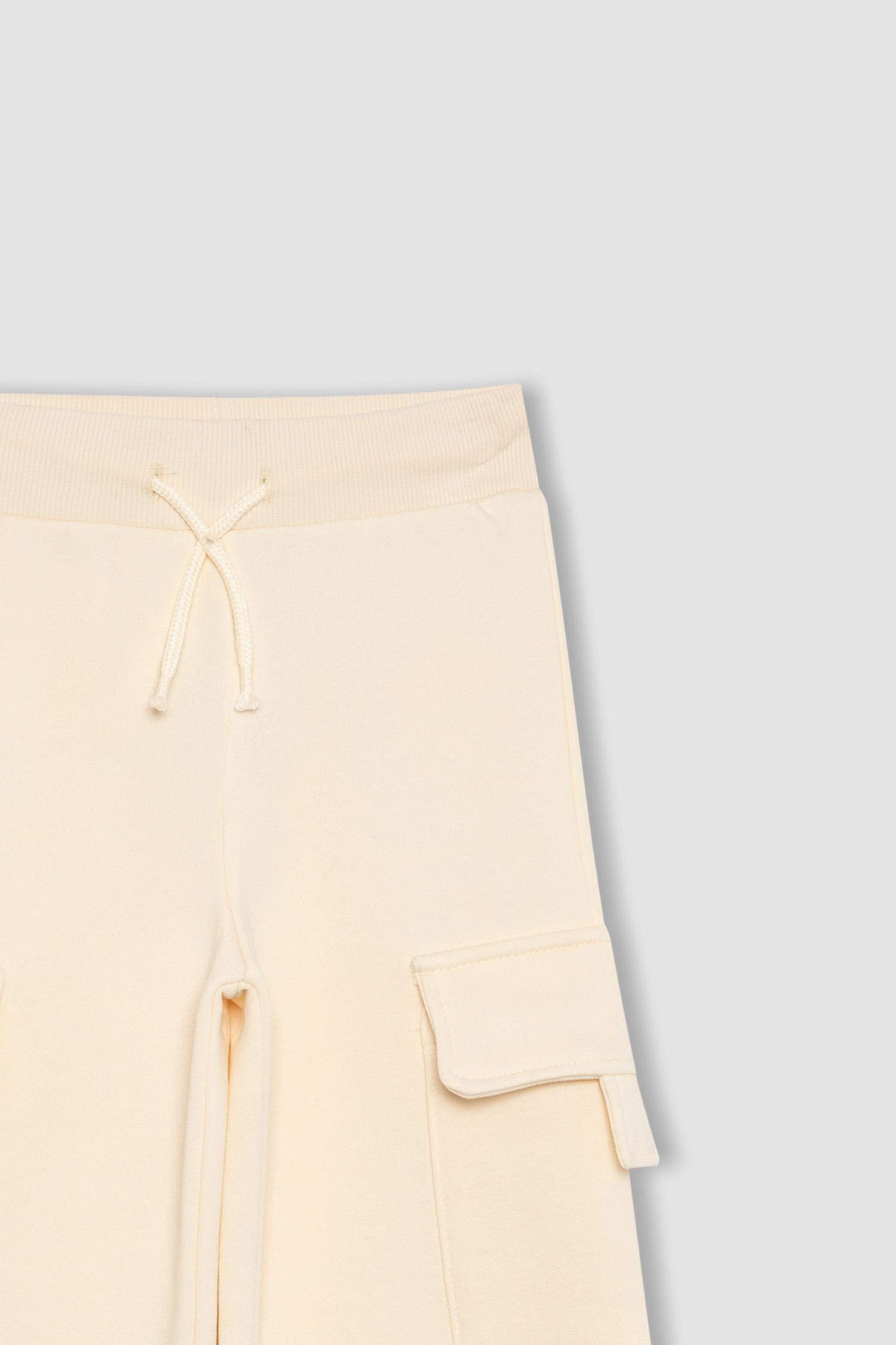 Қыздарға арналған кең аяқты мақтадан жасалған спорттық шалбар