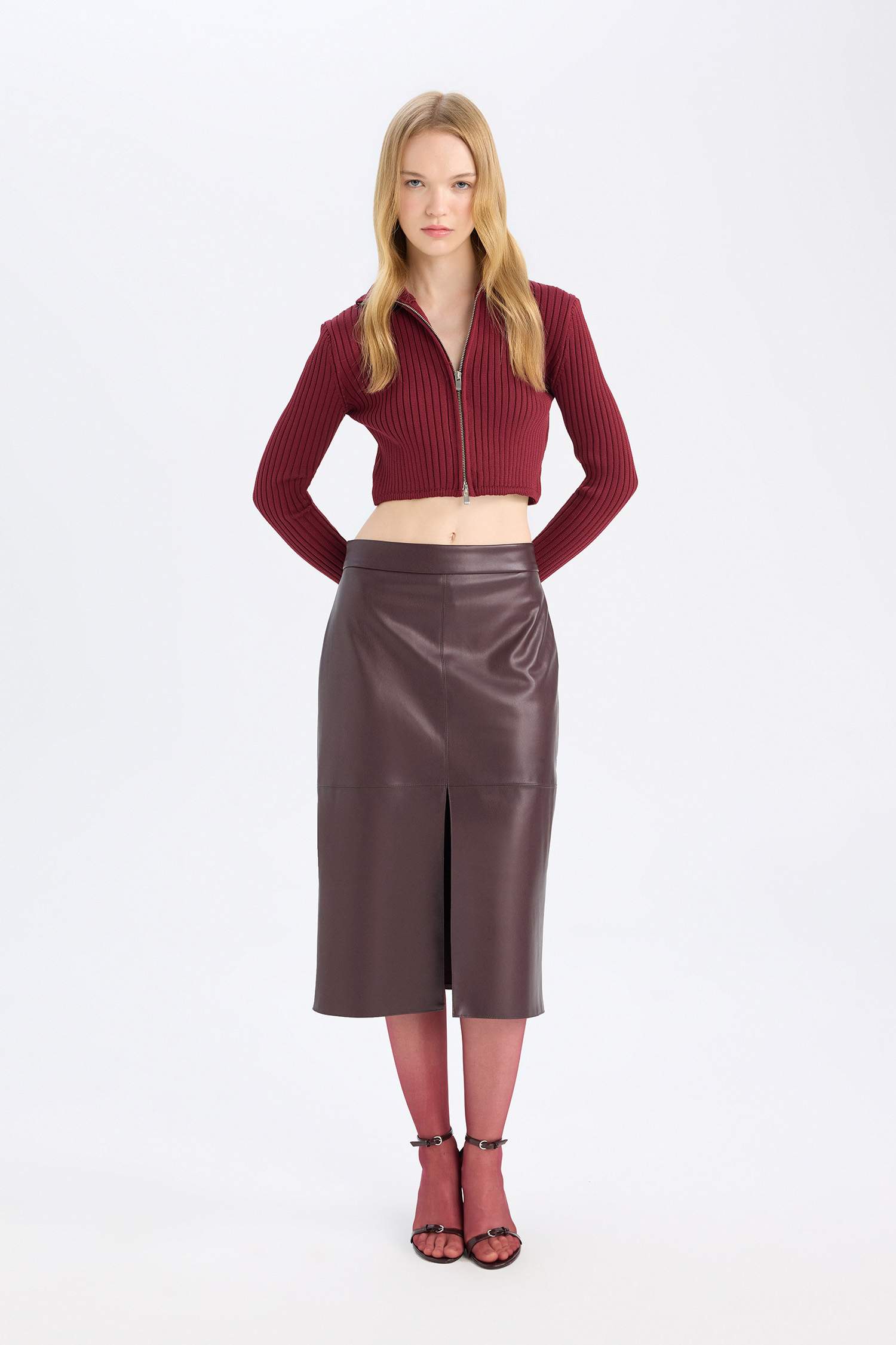 Coool Yarım Balıkçı Yaka Fermuarlı Triko Hırka