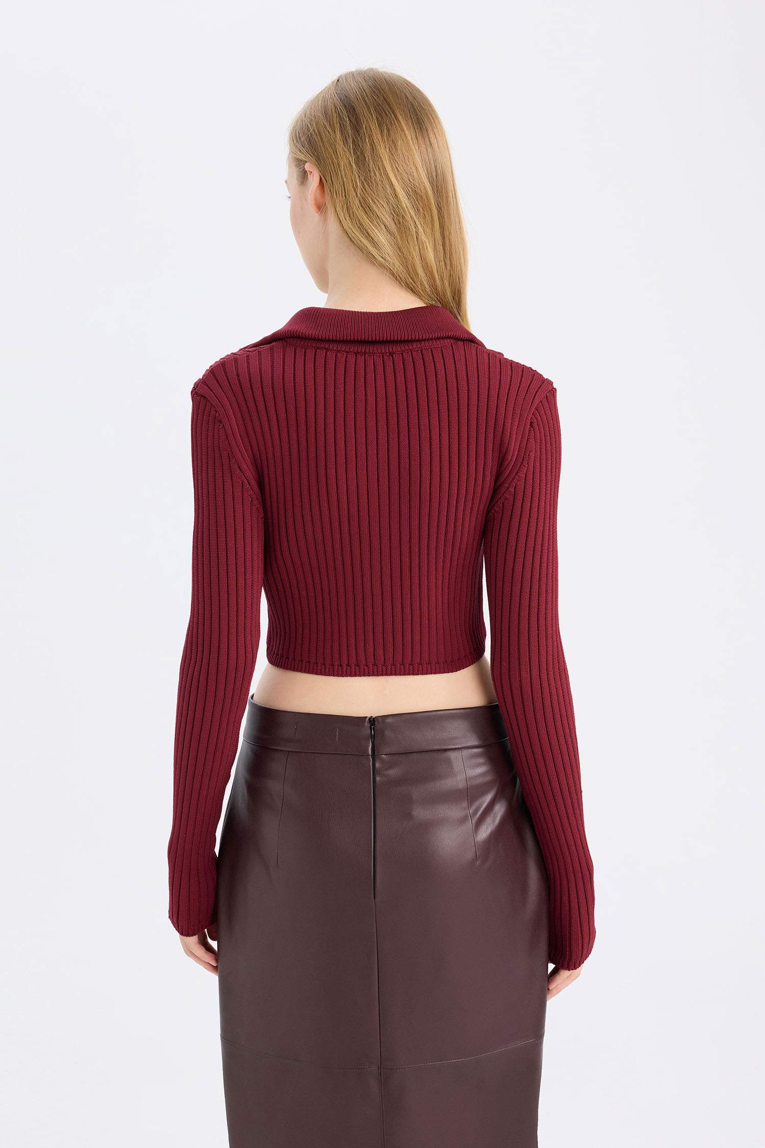 Coool Yarım Balıkçı Yaka Fermuarlı Triko Hırka