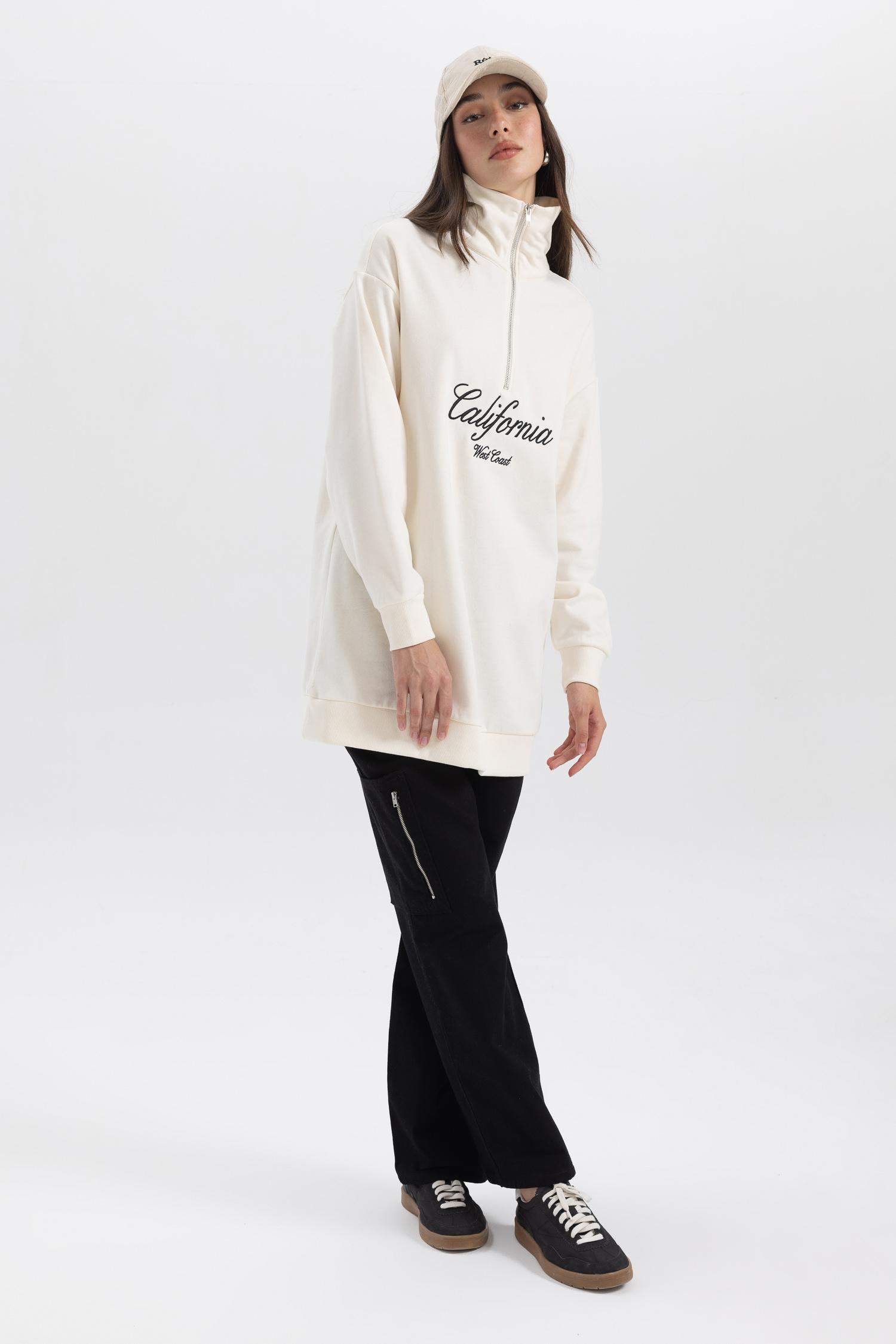 Wide Leg Gabardine Trousers