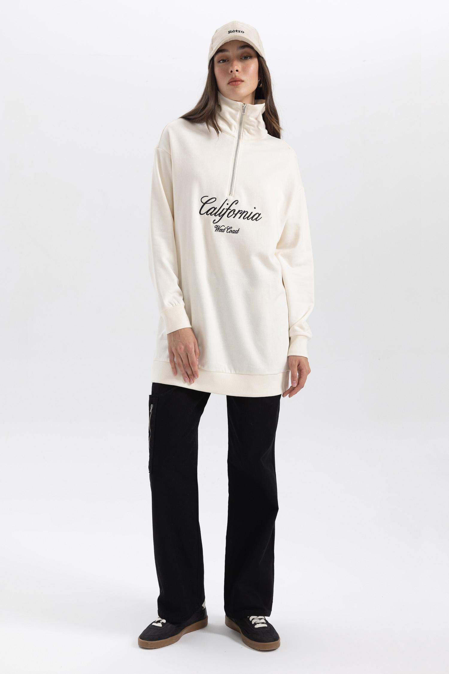 Wide Leg Gabardine Trousers