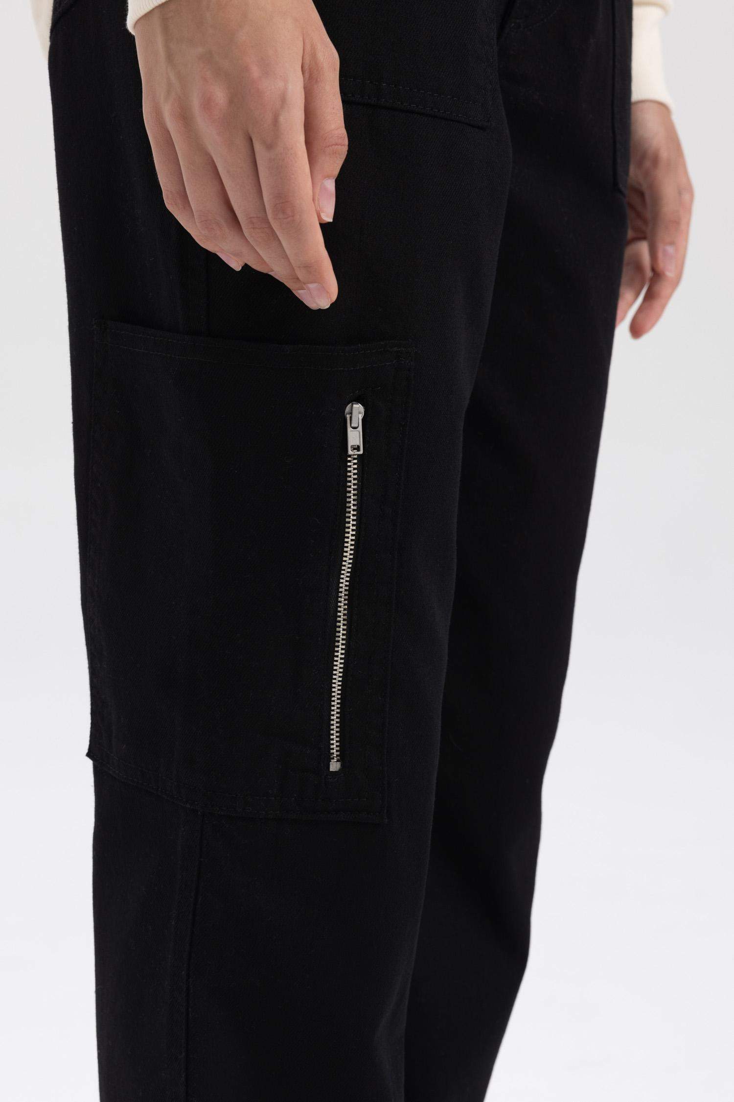 Wide Leg Gabardine Trousers