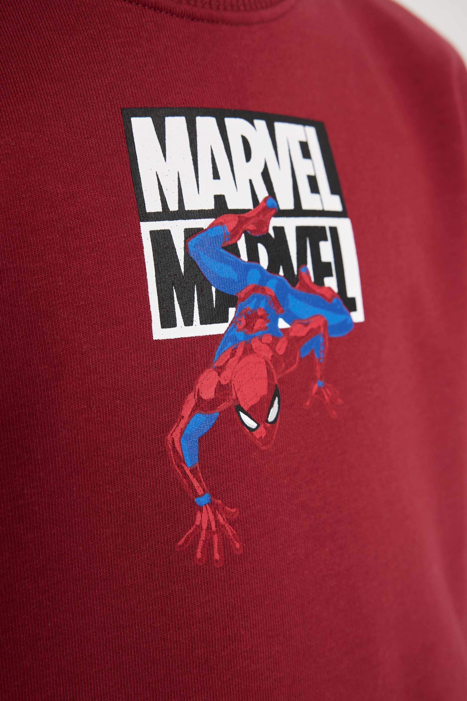 Erkek Çocuk Marvel Spiderman Bisiklet Yaka Kalın Sweatshirt