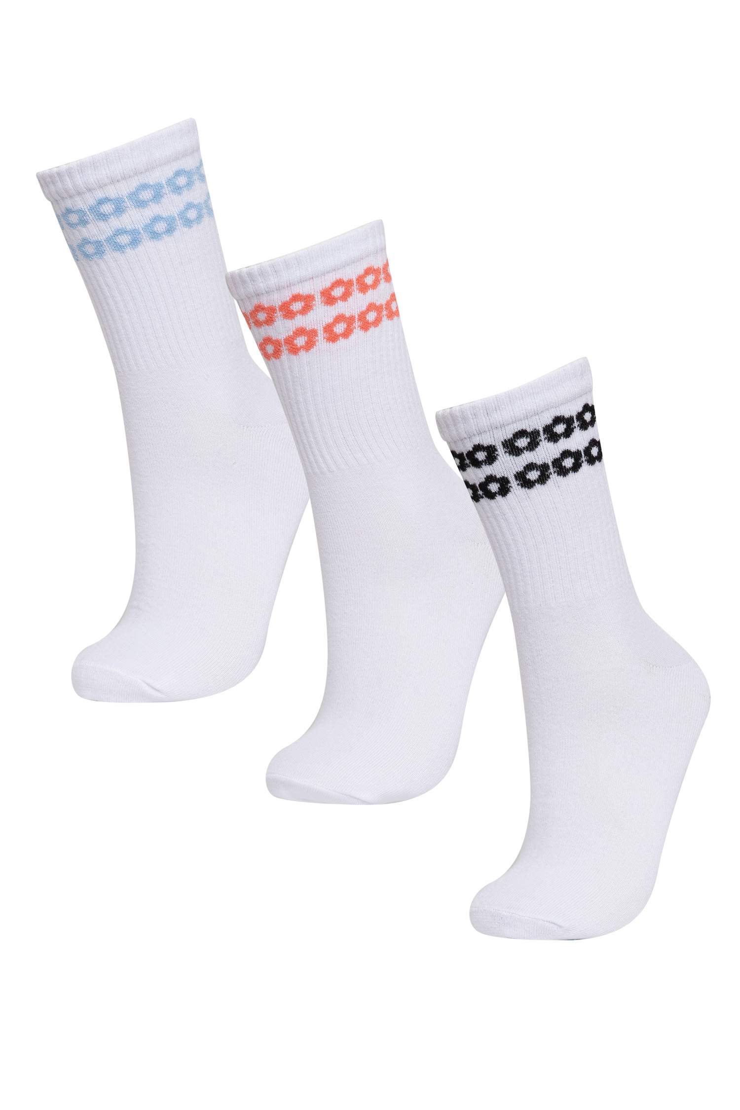 Woman 3 Piece Cotton Long Socks