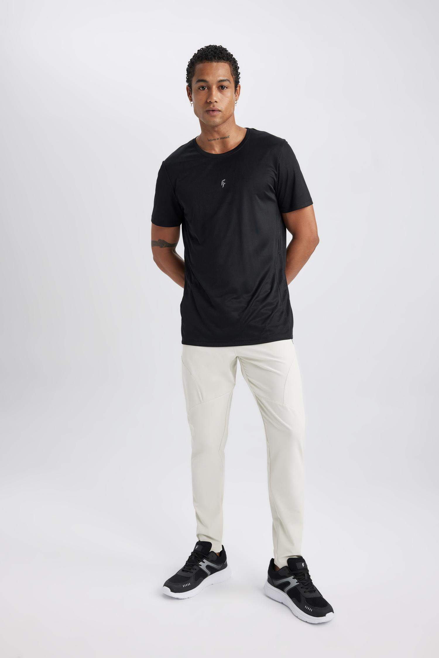 DeFactoFit Slim Fit Zippered Leg Woven Jogger Sweatpants