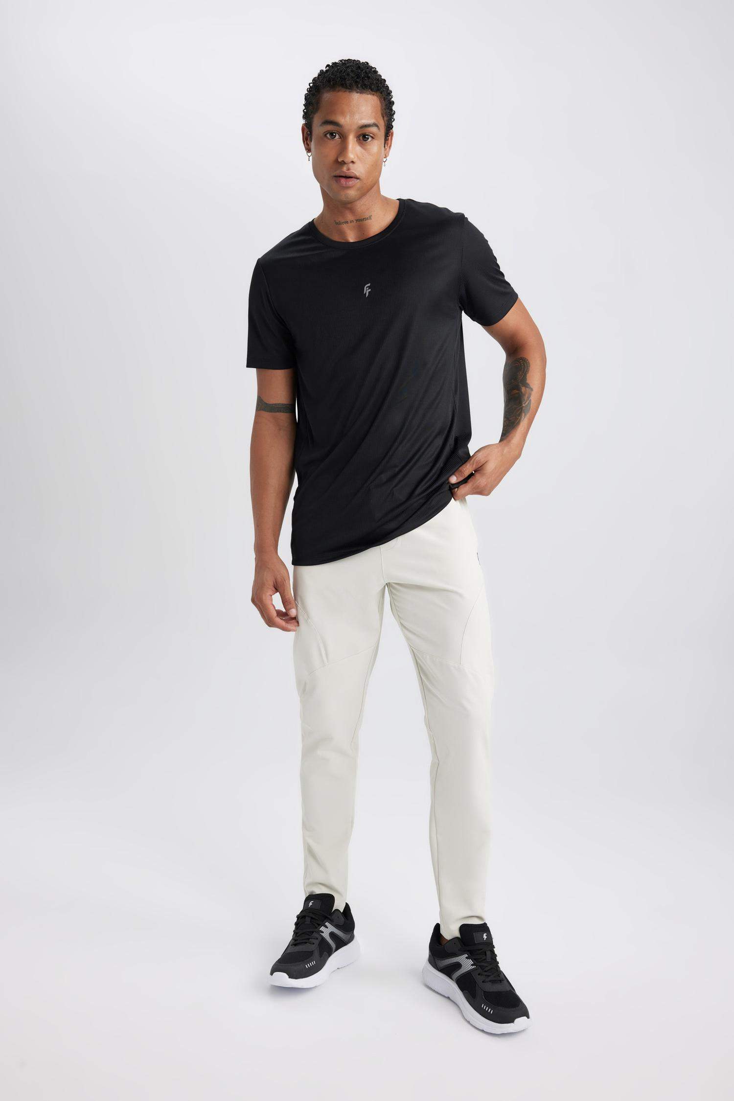 DeFactoFit Slim Fit Zippered Leg Woven Jogger Sweatpants