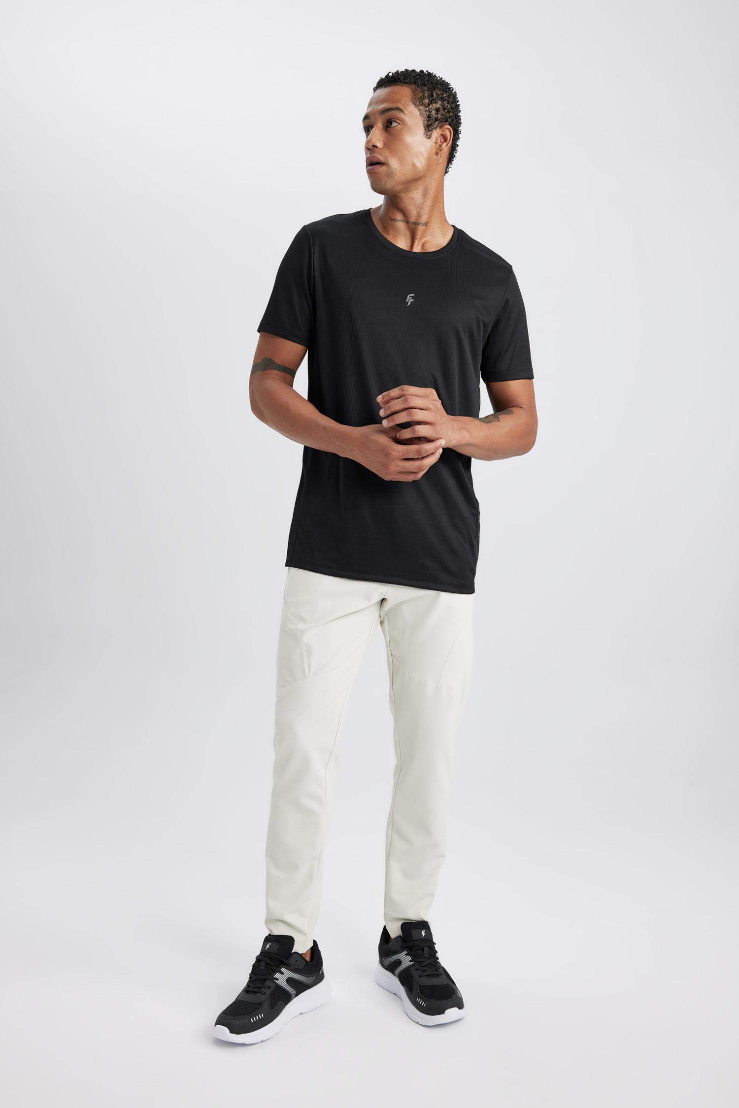 DeFactoFit Slim Fit Zippered Leg Woven Jogger Sweatpants