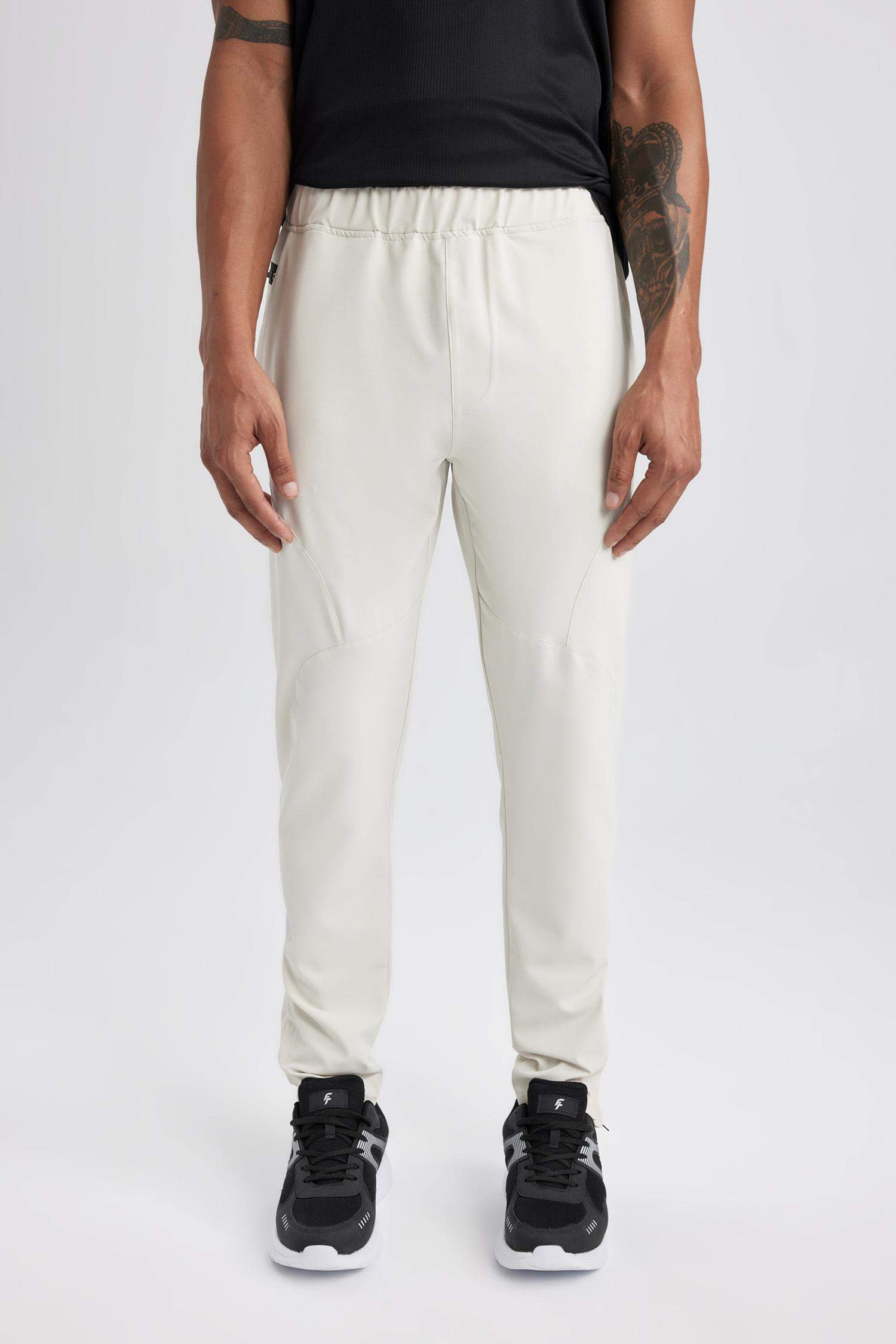 DeFactoFit Slim Fit Zippered Leg Woven Jogger Sweatpants