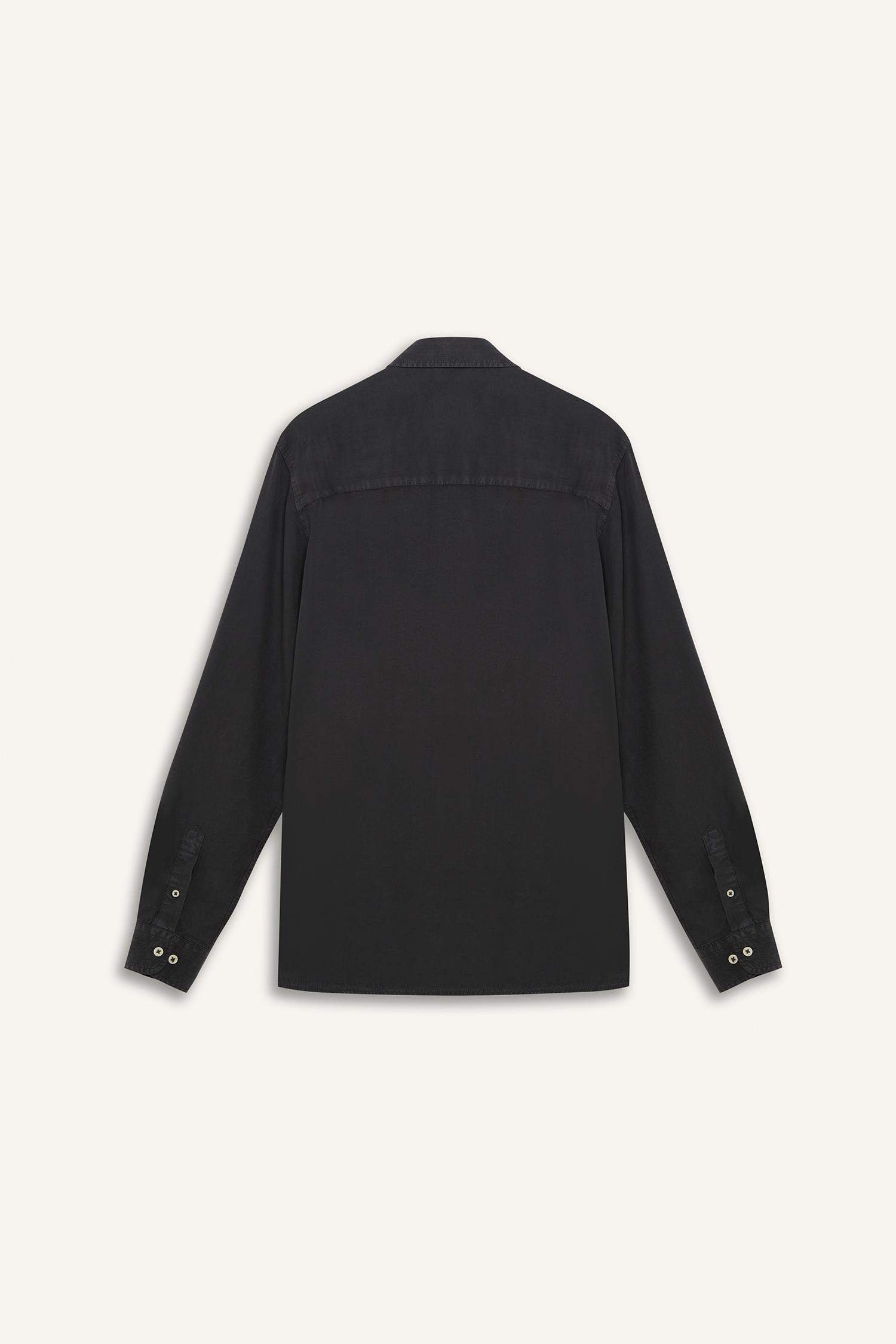 Regular Fit Basic Tencel Long Sleeve Shirt