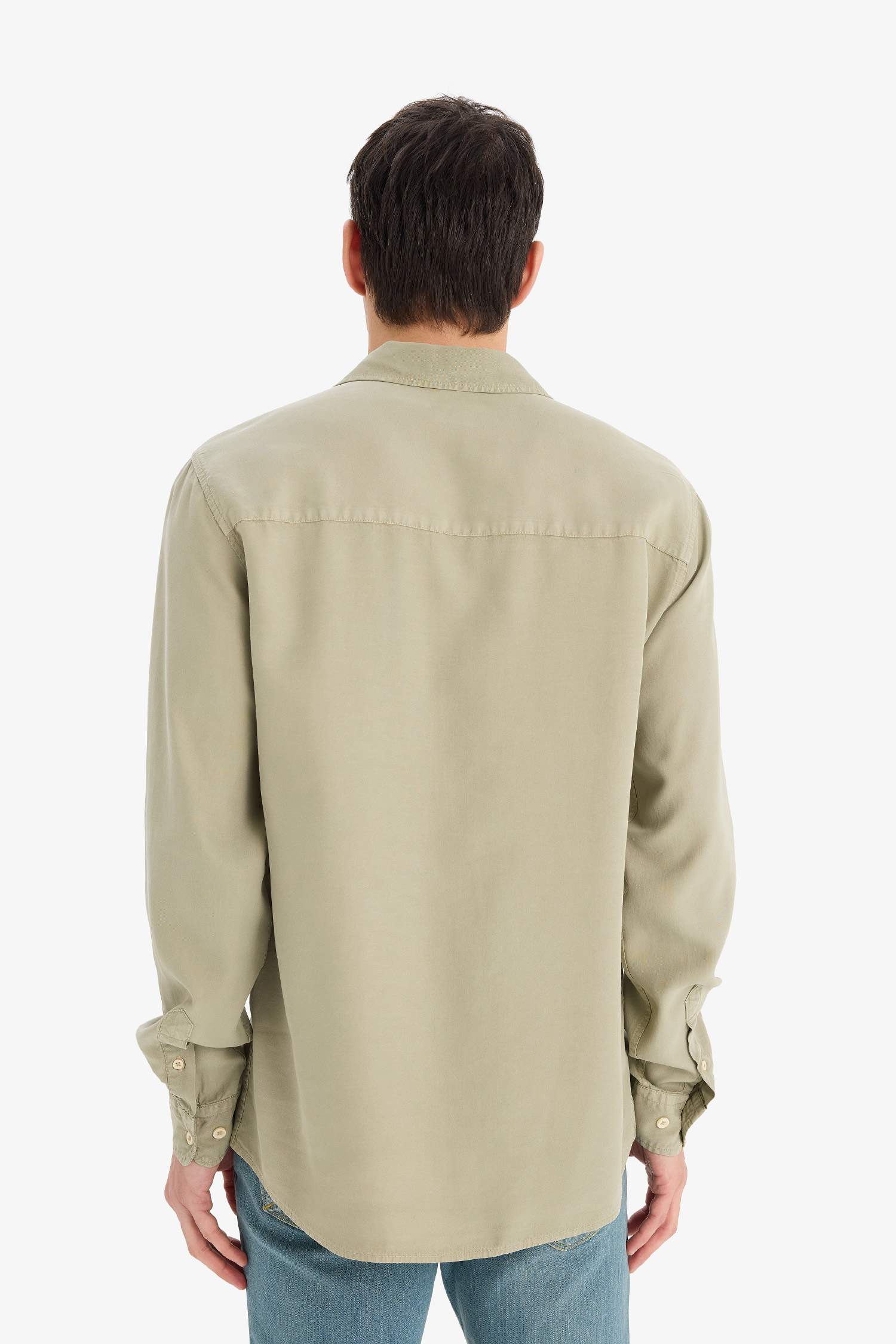 قميص قماش ايوسل قصة عادية