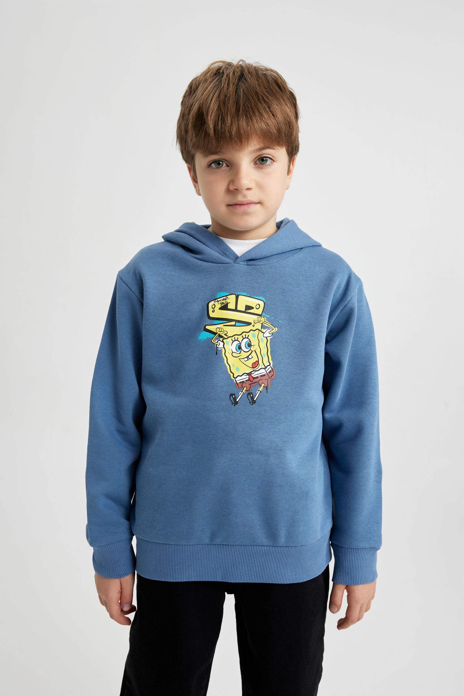 Boy SpongeBob Crew Neck Thick Sweatshirt