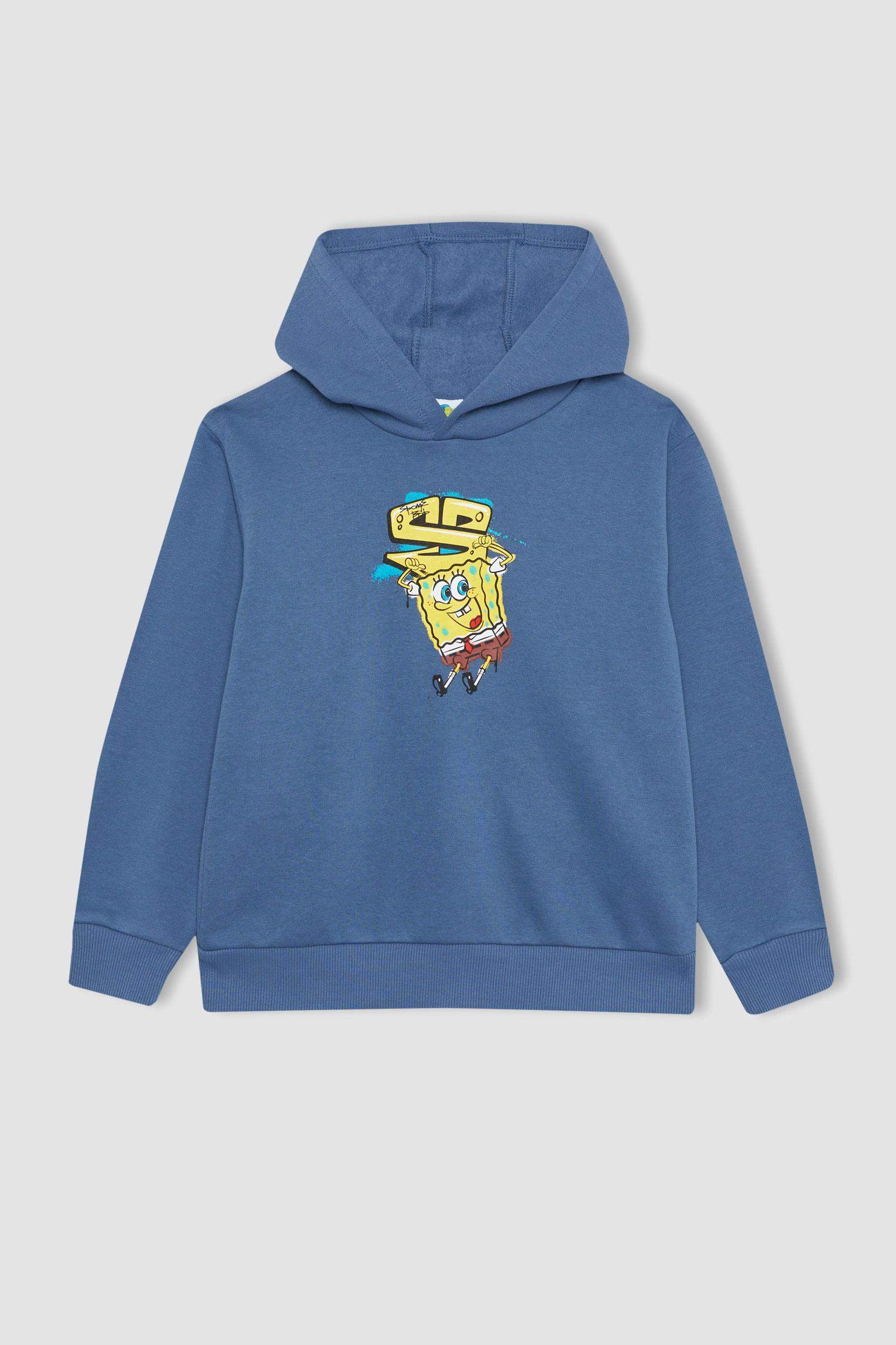 Boy SpongeBob Crew Neck Thick Sweatshirt