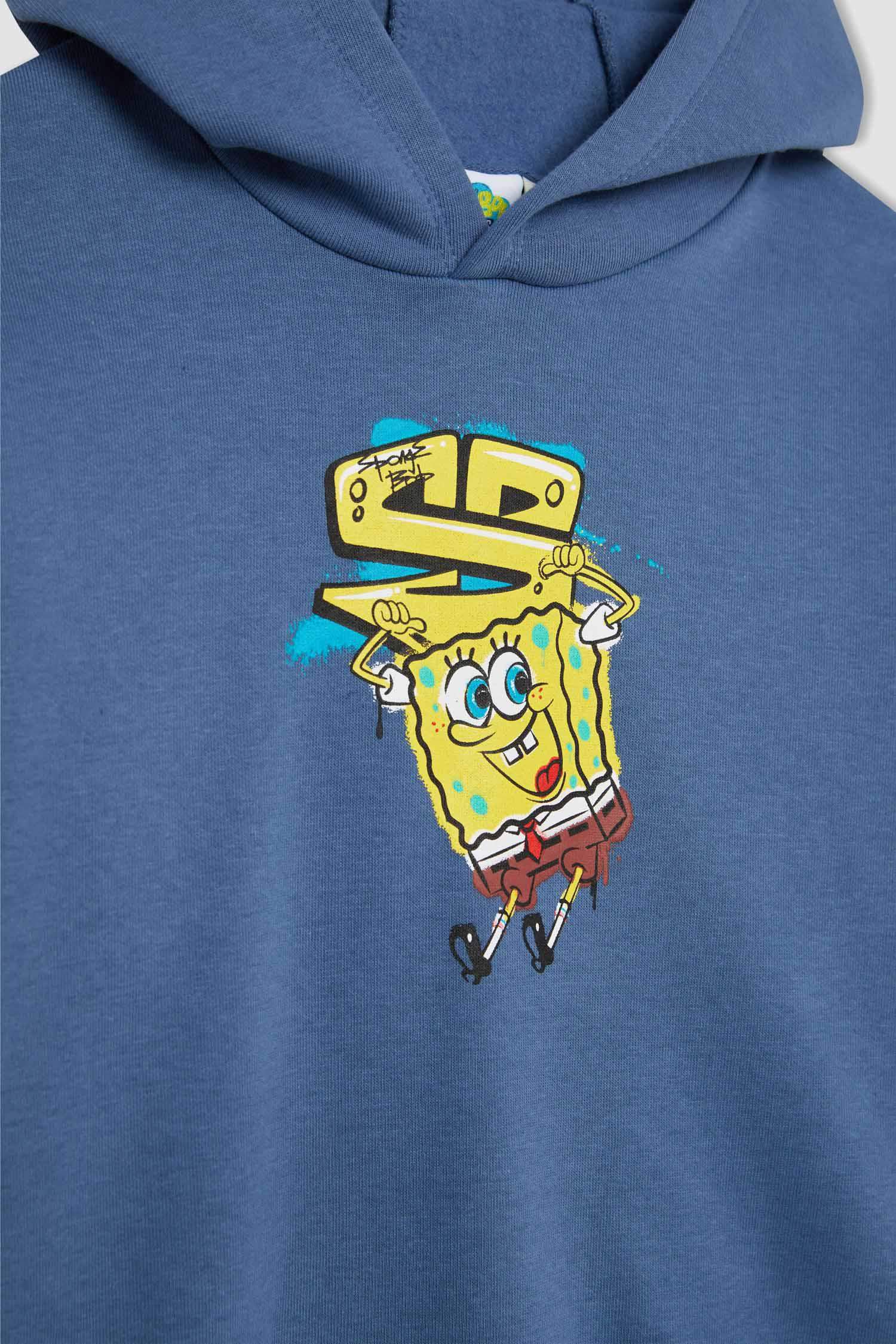 Boy SpongeBob Crew Neck Thick Sweatshirt