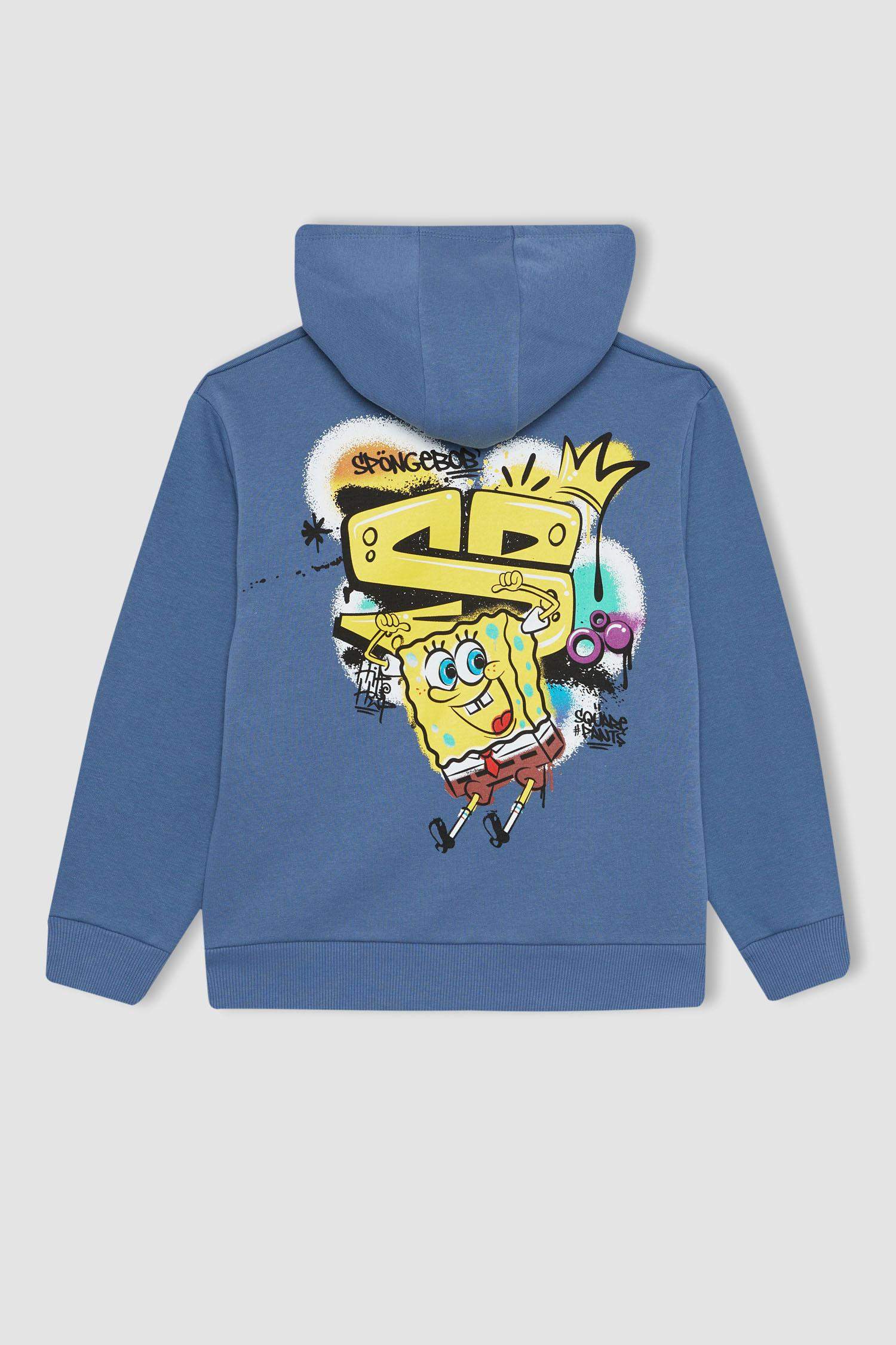 Boy SpongeBob Crew Neck Thick Sweatshirt