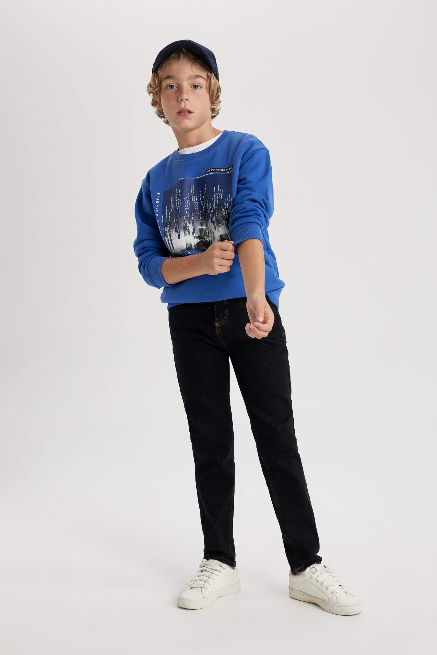 Straight Fit Denim Trousers