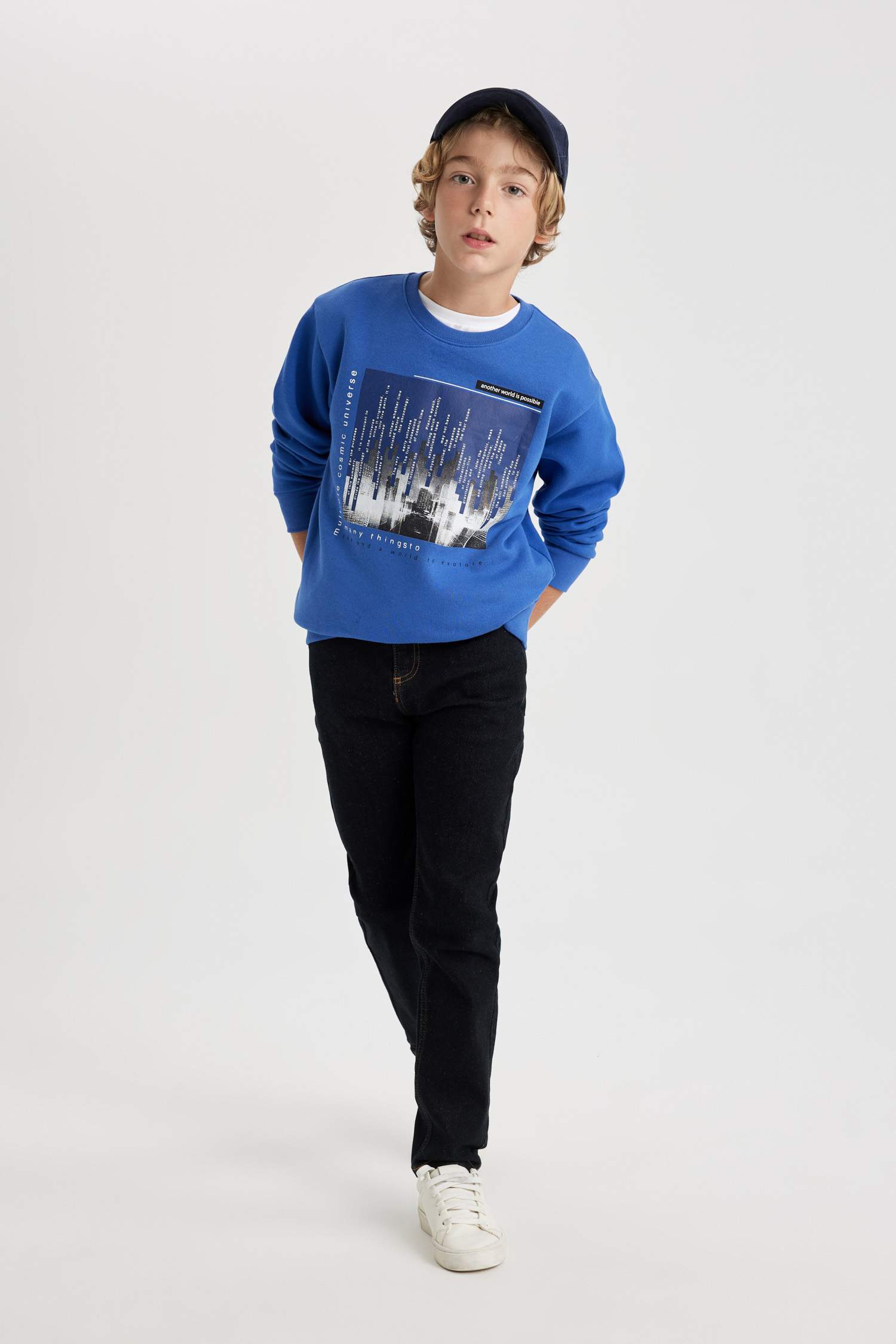 Straight Fit Denim Trousers