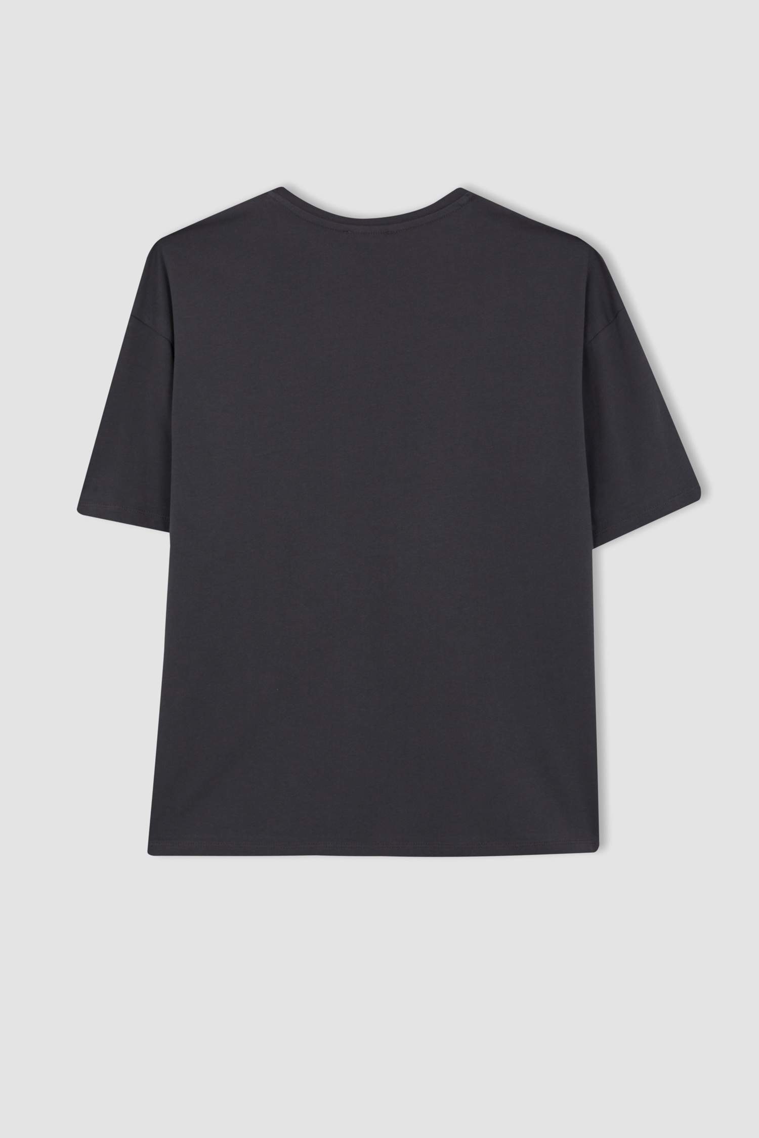 تيشيرت نص ردن مطبوع اوفر سايز