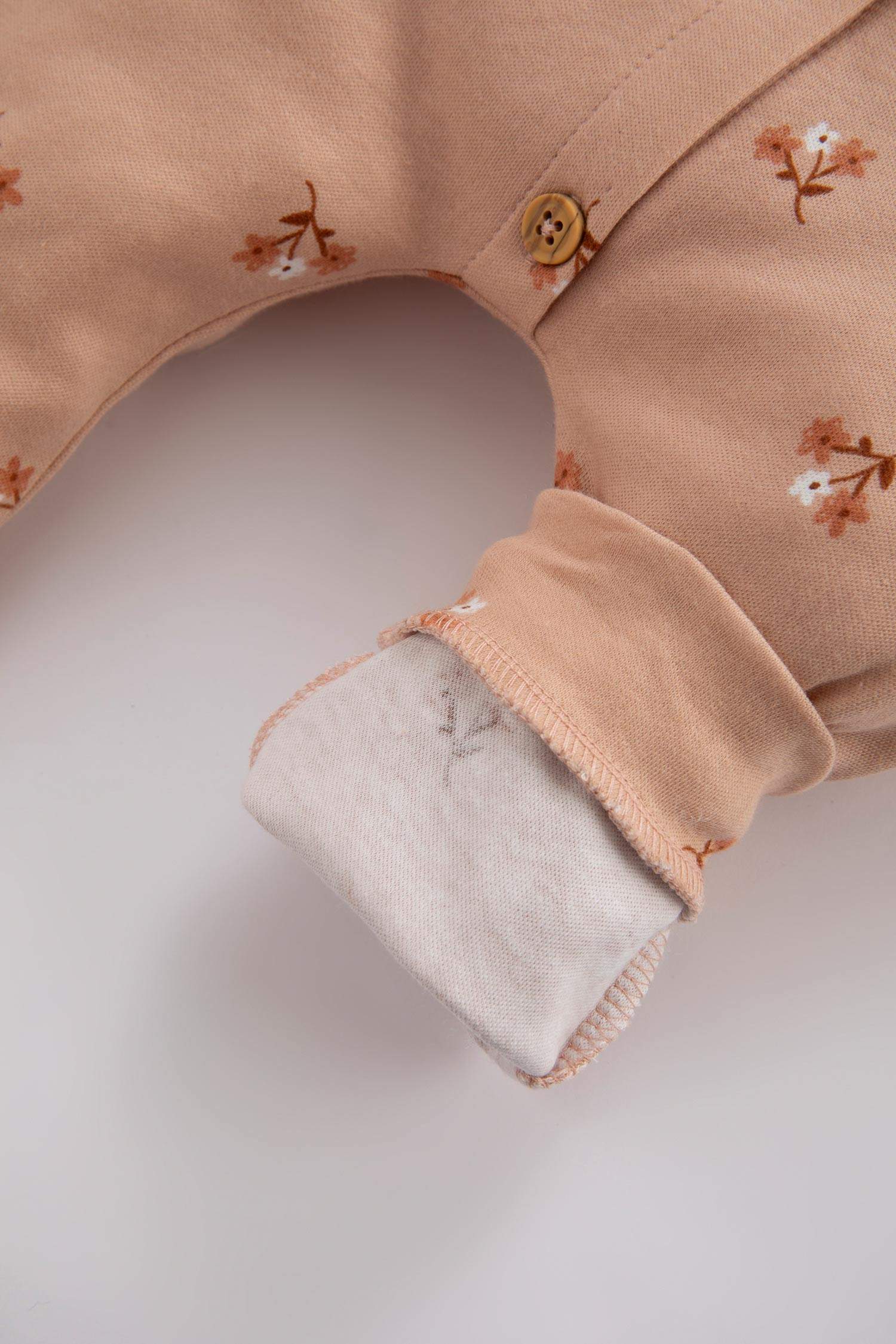 طقم بيبي بناتي جمبسوت فلورال وبندانا - قطعتين