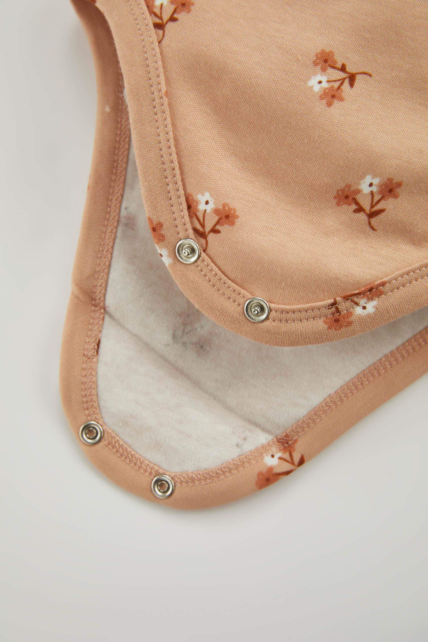 Body à Manches Longues à Boutons-Pression Pour Nouveau-Né Pour Bébé Fille