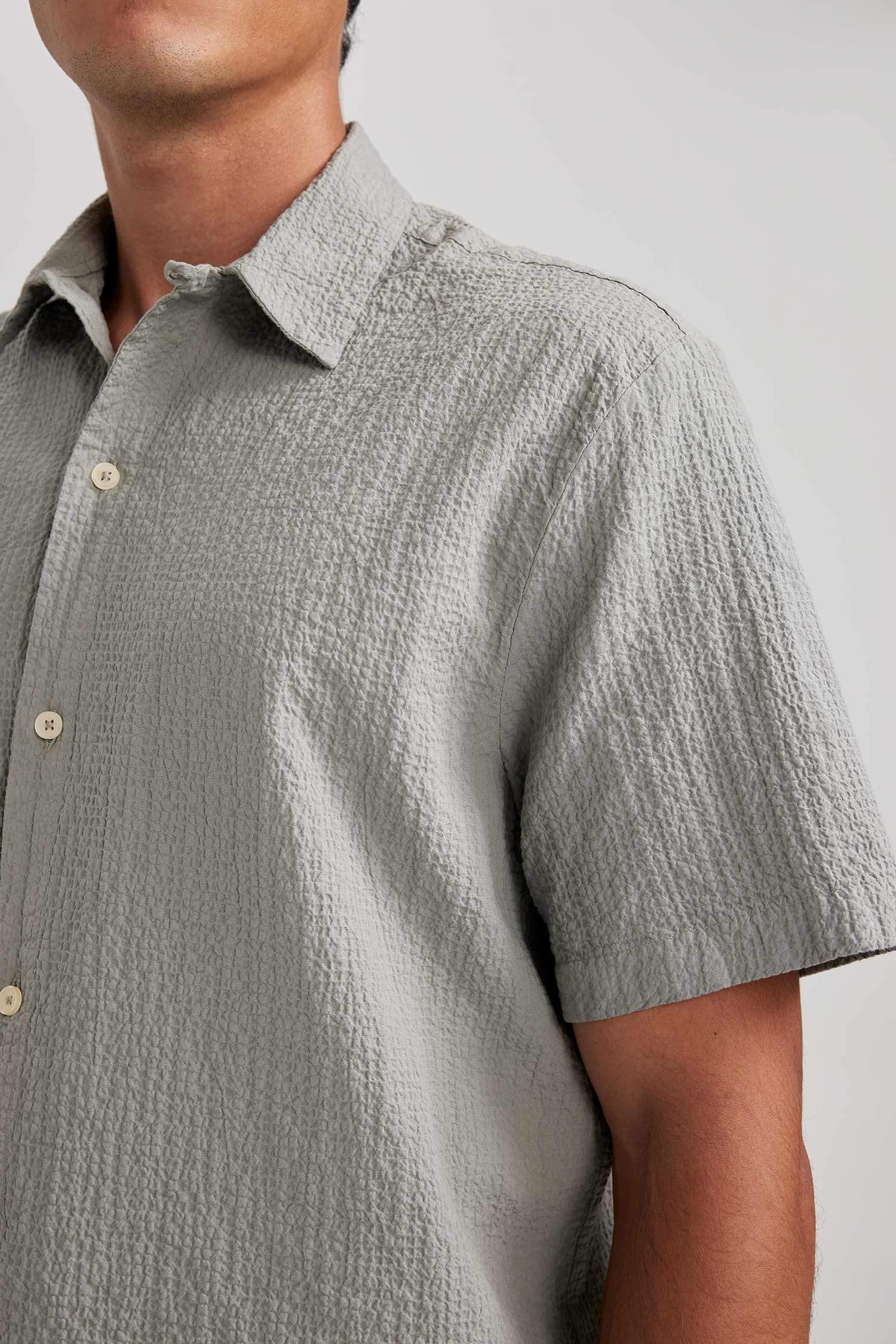 Men Black Relax Fit Full Sleeve Shirt