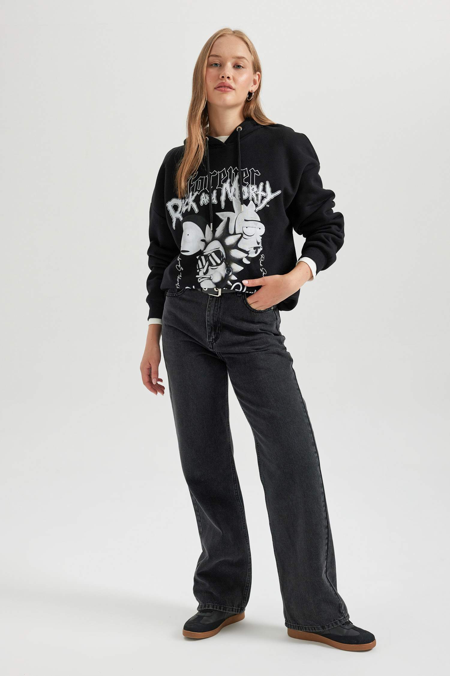 Coool Rick and Morty үлкен пішім үлкен бас киімді Свитер