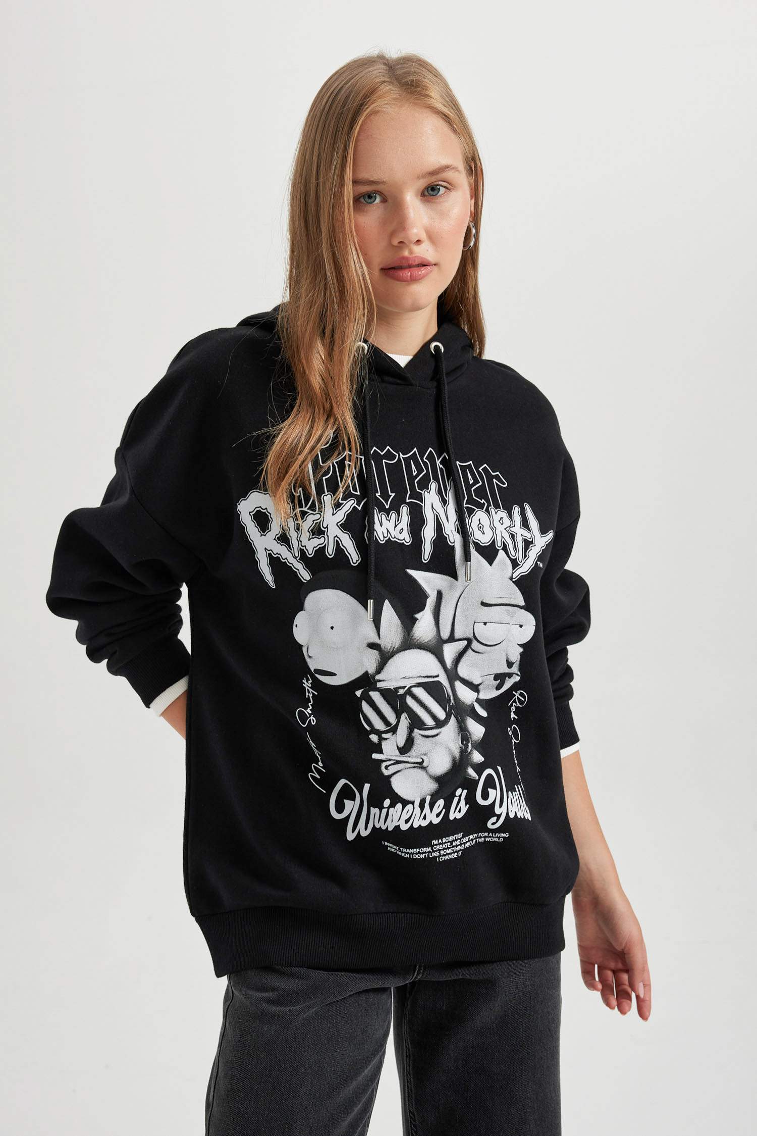 Coool Rick and Morty үлкен пішім үлкен бас киімді Свитер