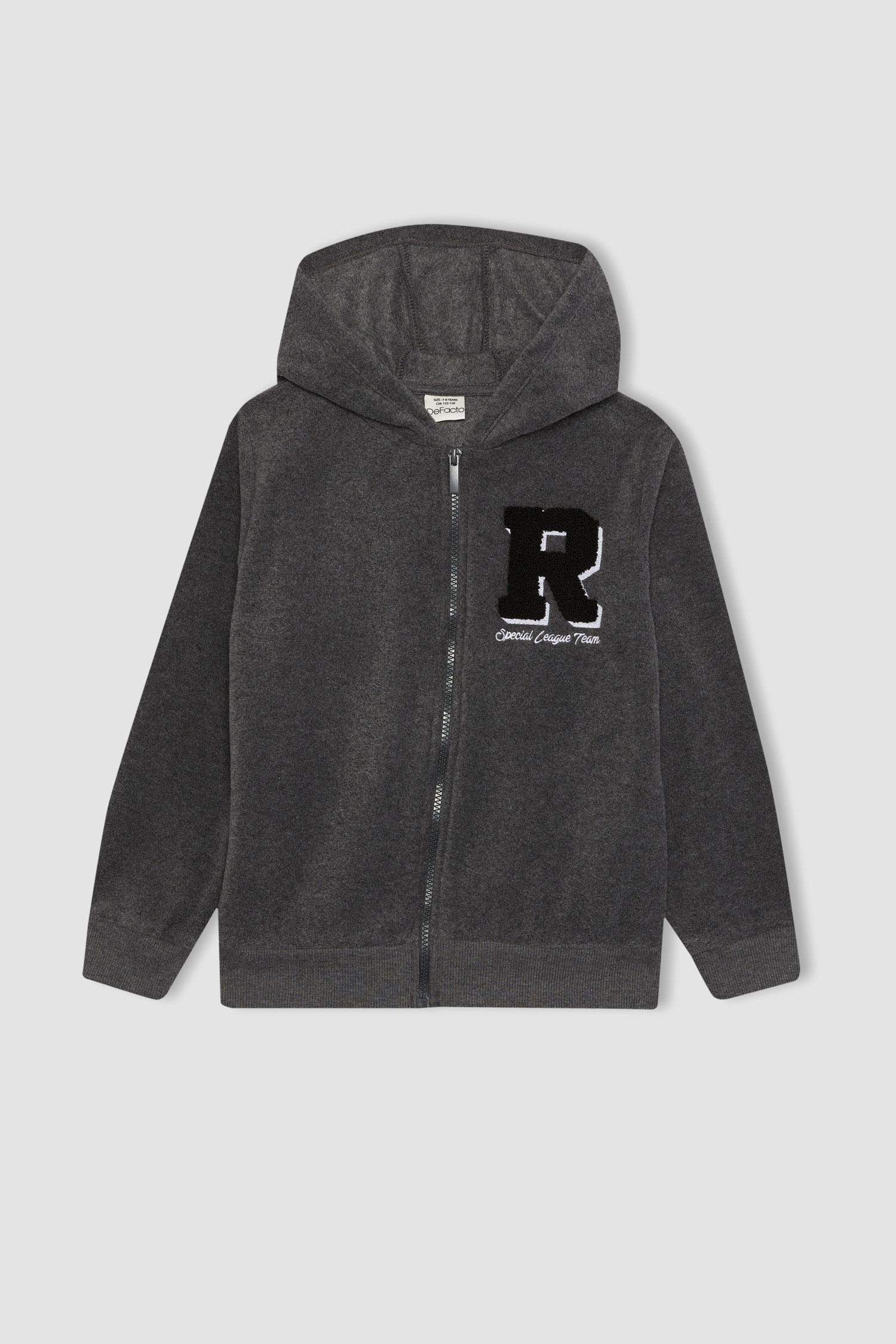 سويتر صوفي قصة عادية بغطاء للرأس