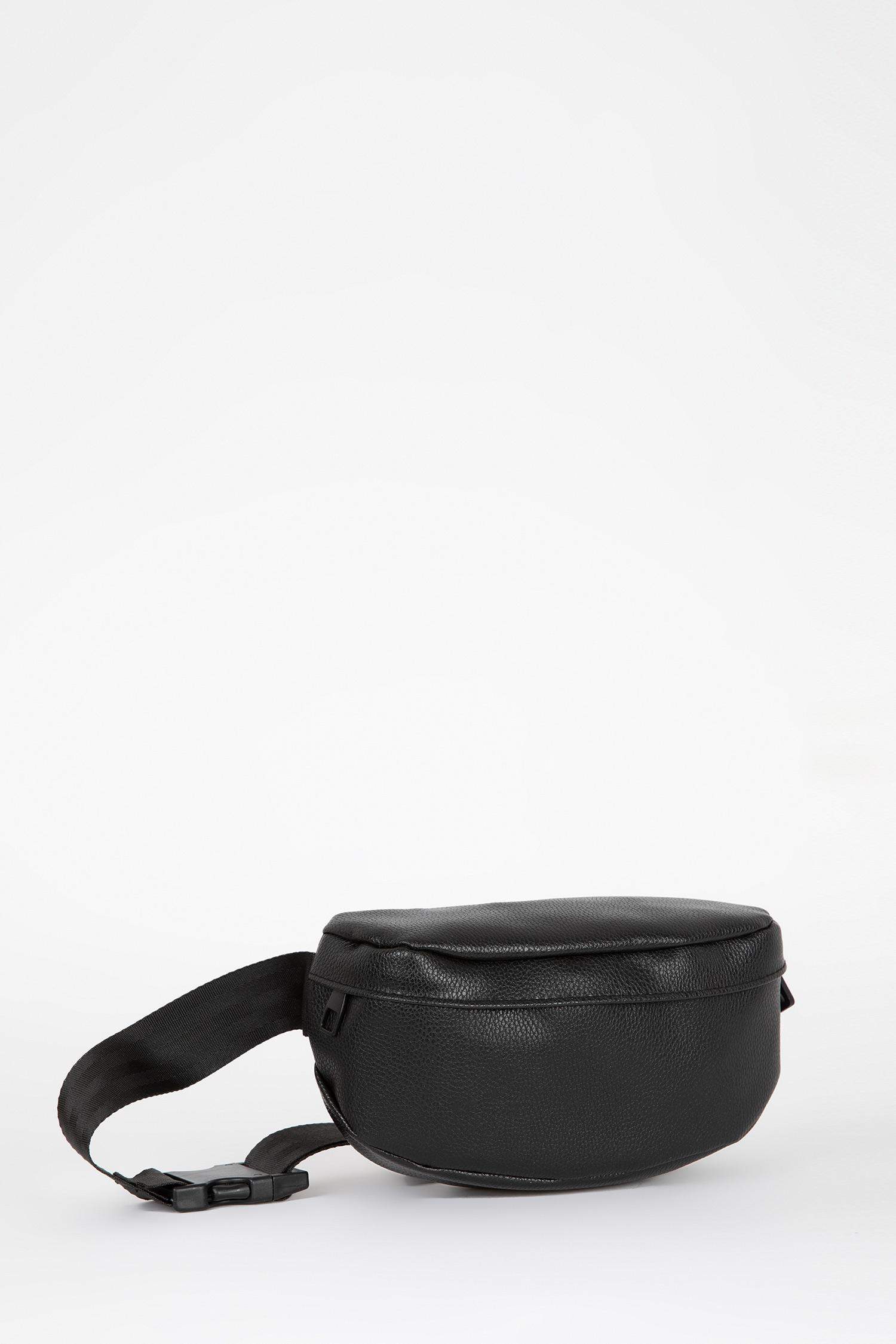 Man Faux Leather Waist Bag