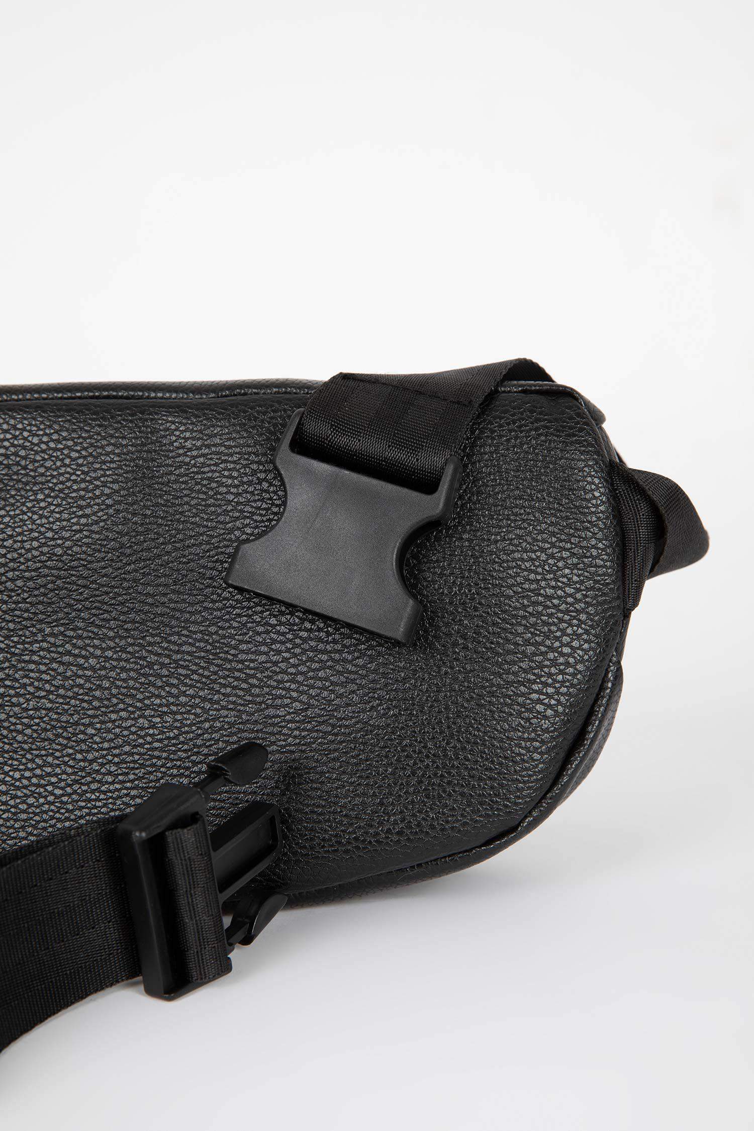 Man Faux Leather Waist Bag