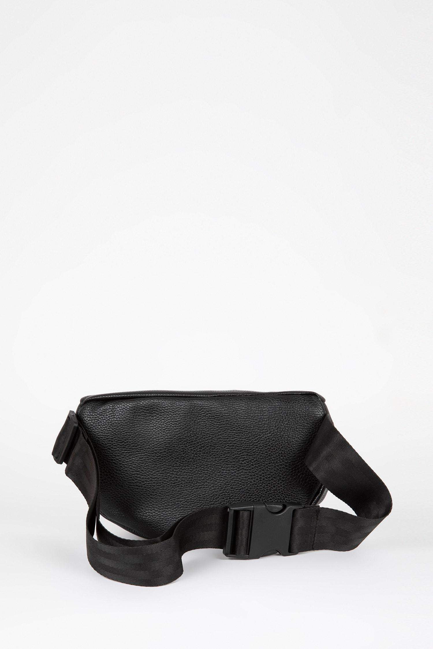 Man Faux Leather Waist Bag