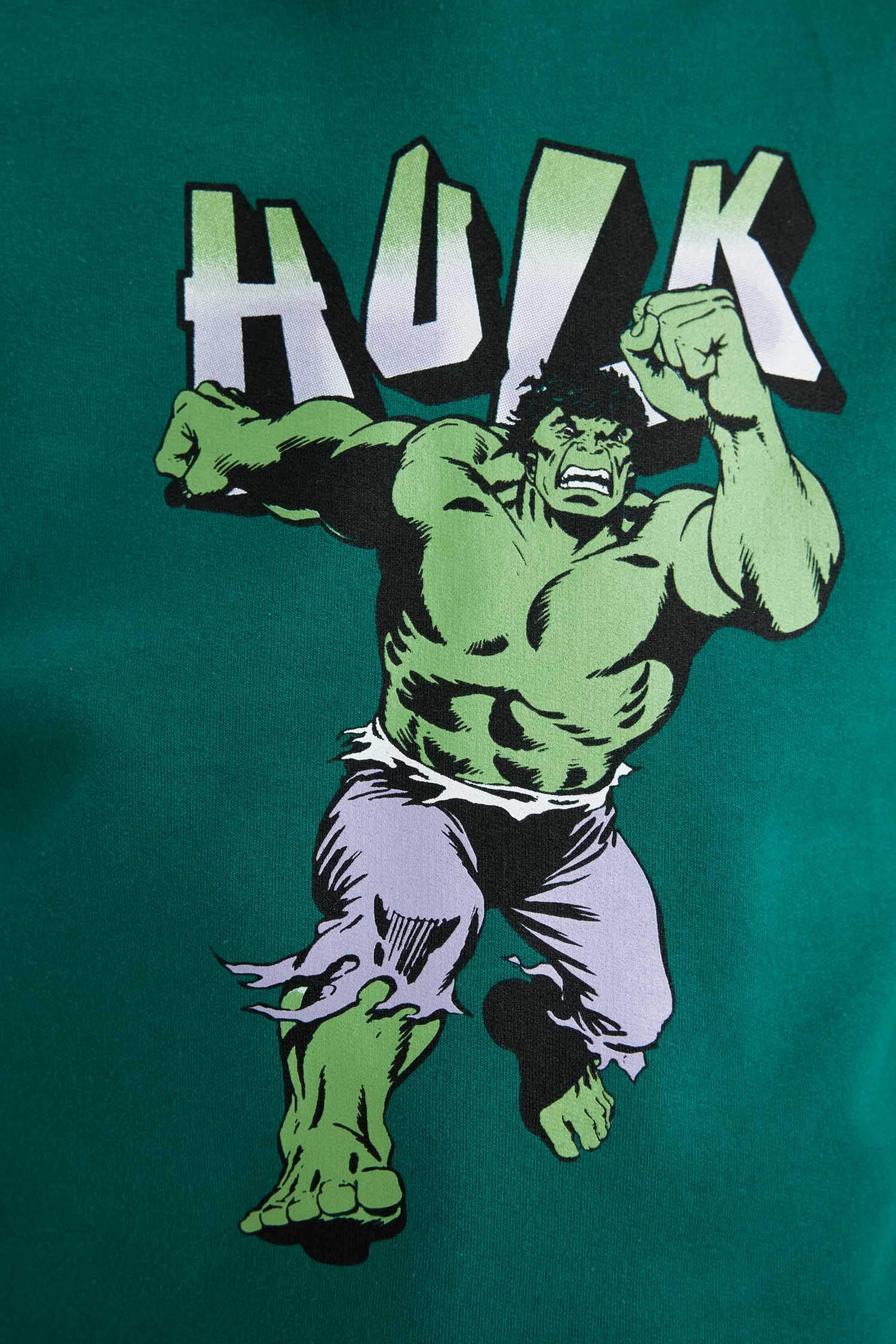 سويت شيرت ولادي قصة عادية بغطاء للرأس من مارفل