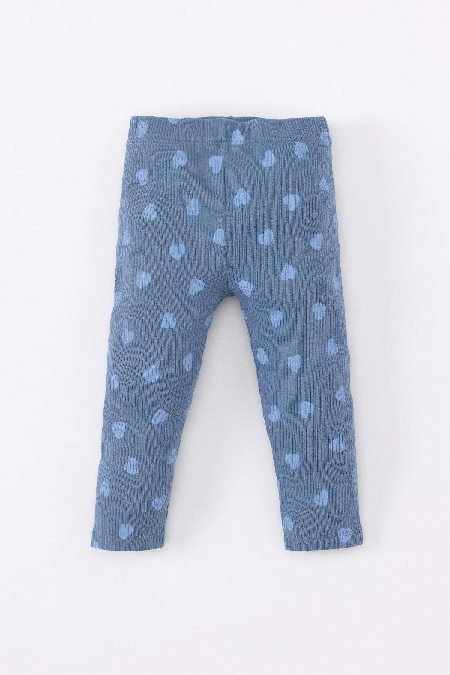 Baby Girl Heart Patterned Sweatshirt Leggings 2 Piece Set