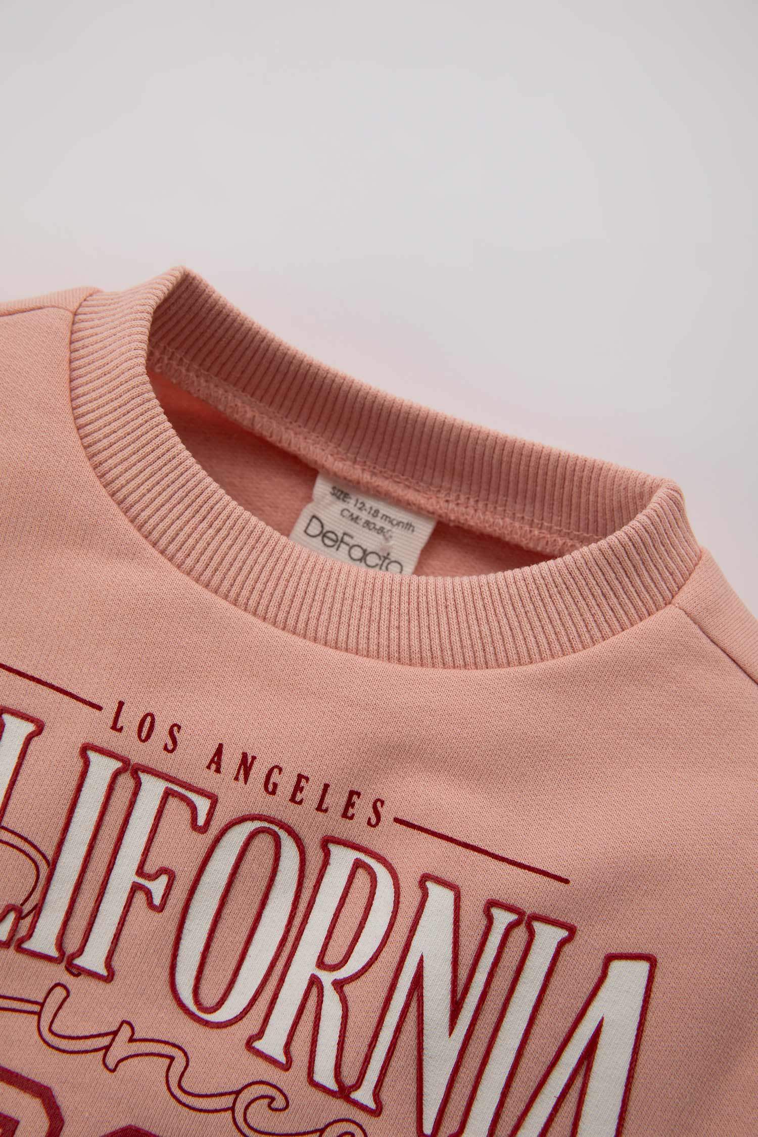 طقم بيبي بناتي قصة عادية سويت شيرت وسويت بانتس - قطعتين