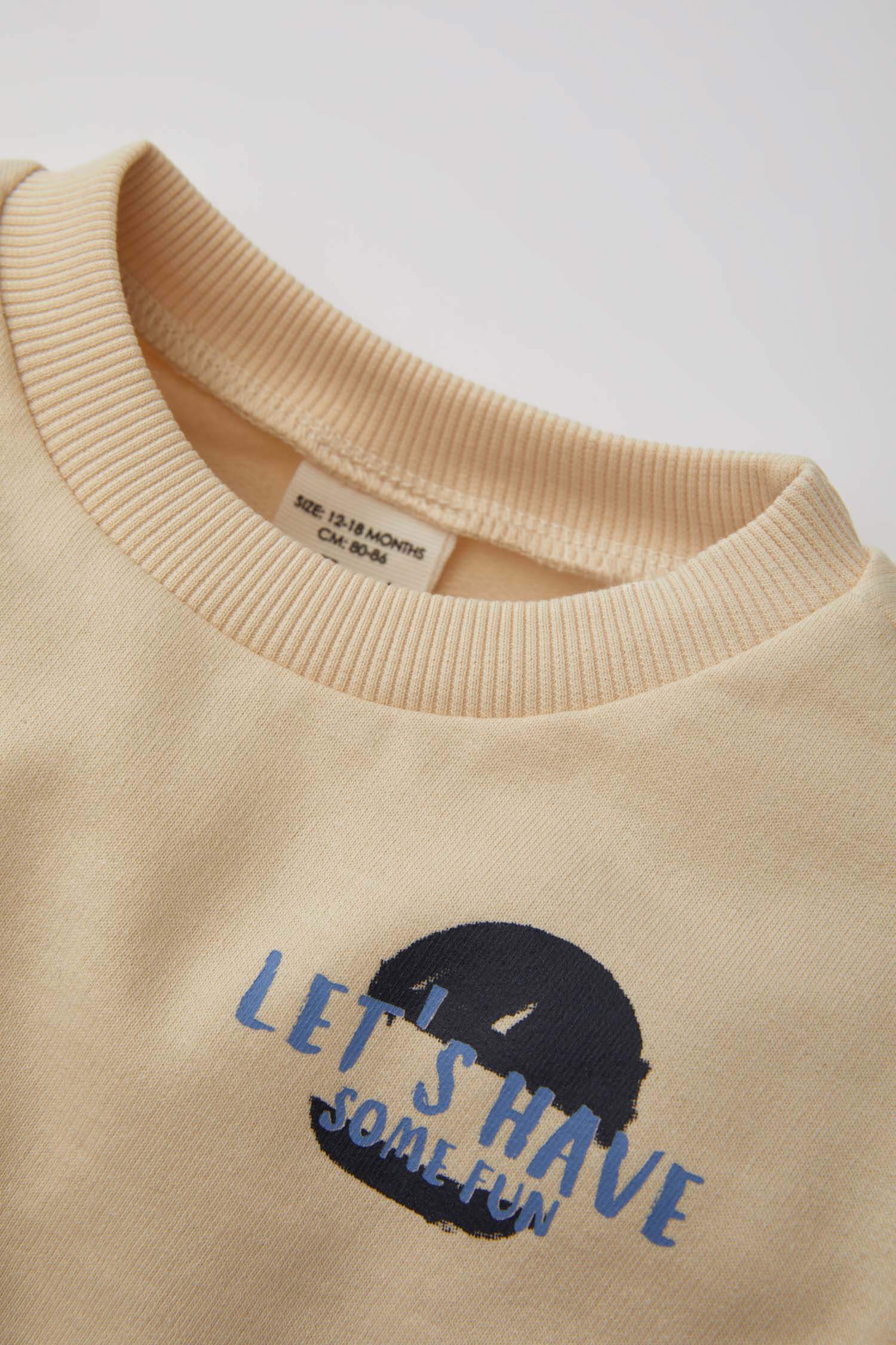 Erkek Bebek Baskılı Sweatshirt Pantolon 2'li Takım