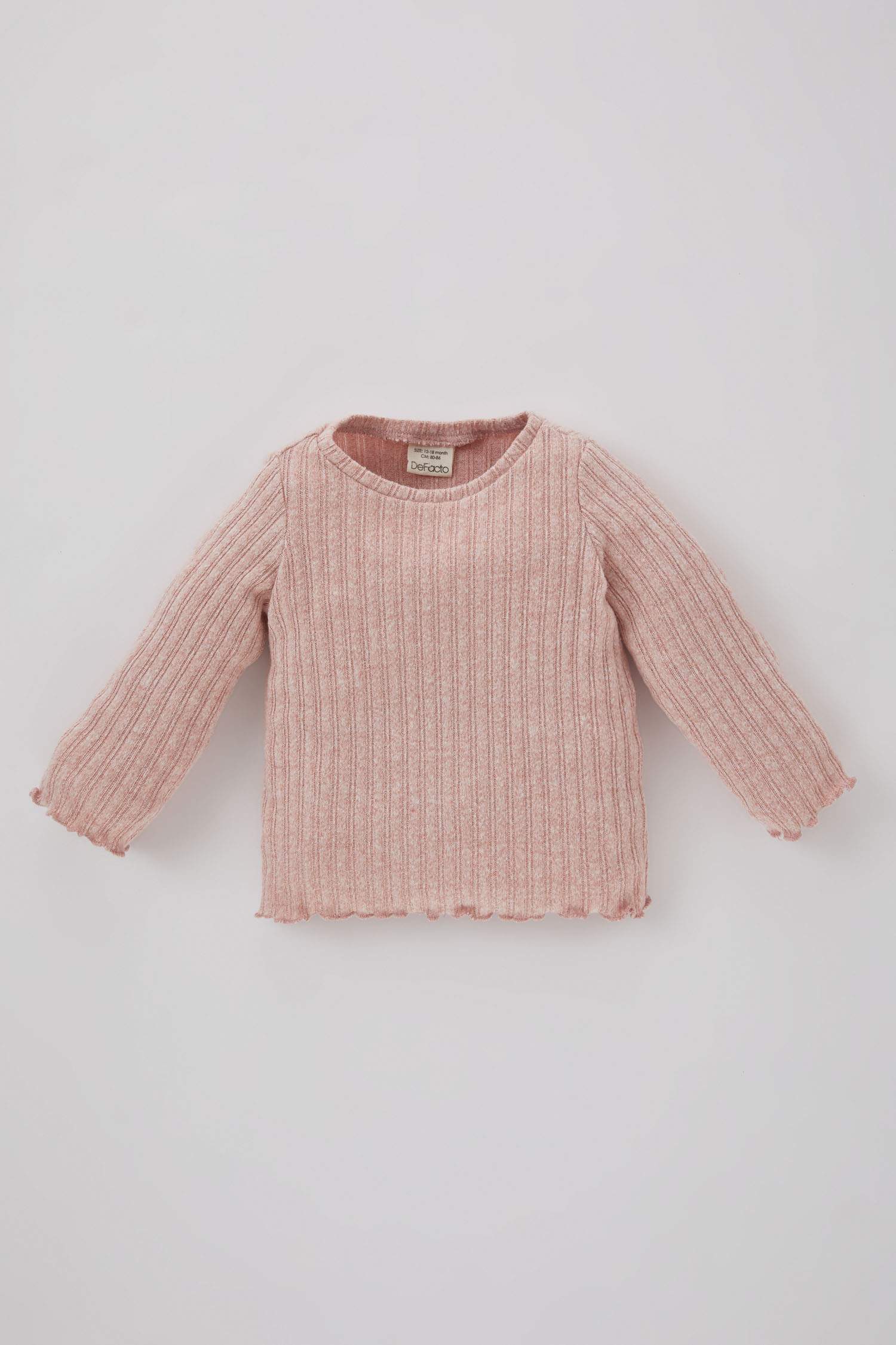 Baby Girl Crew Neck Ribbed Camisole T-Shirt