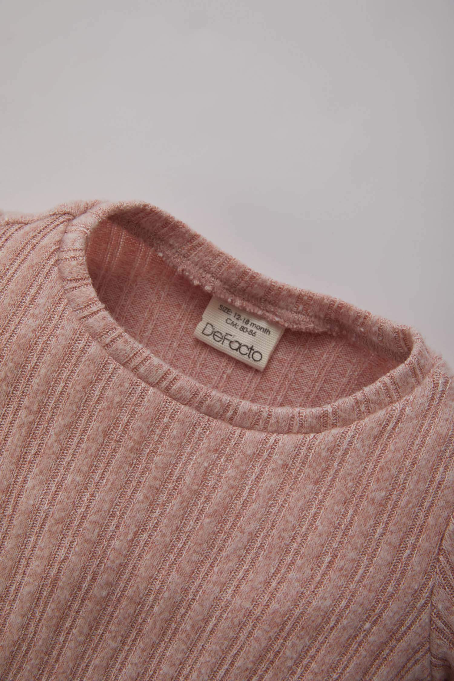 Baby Girl Crew Neck Ribbed Camisole T-Shirt