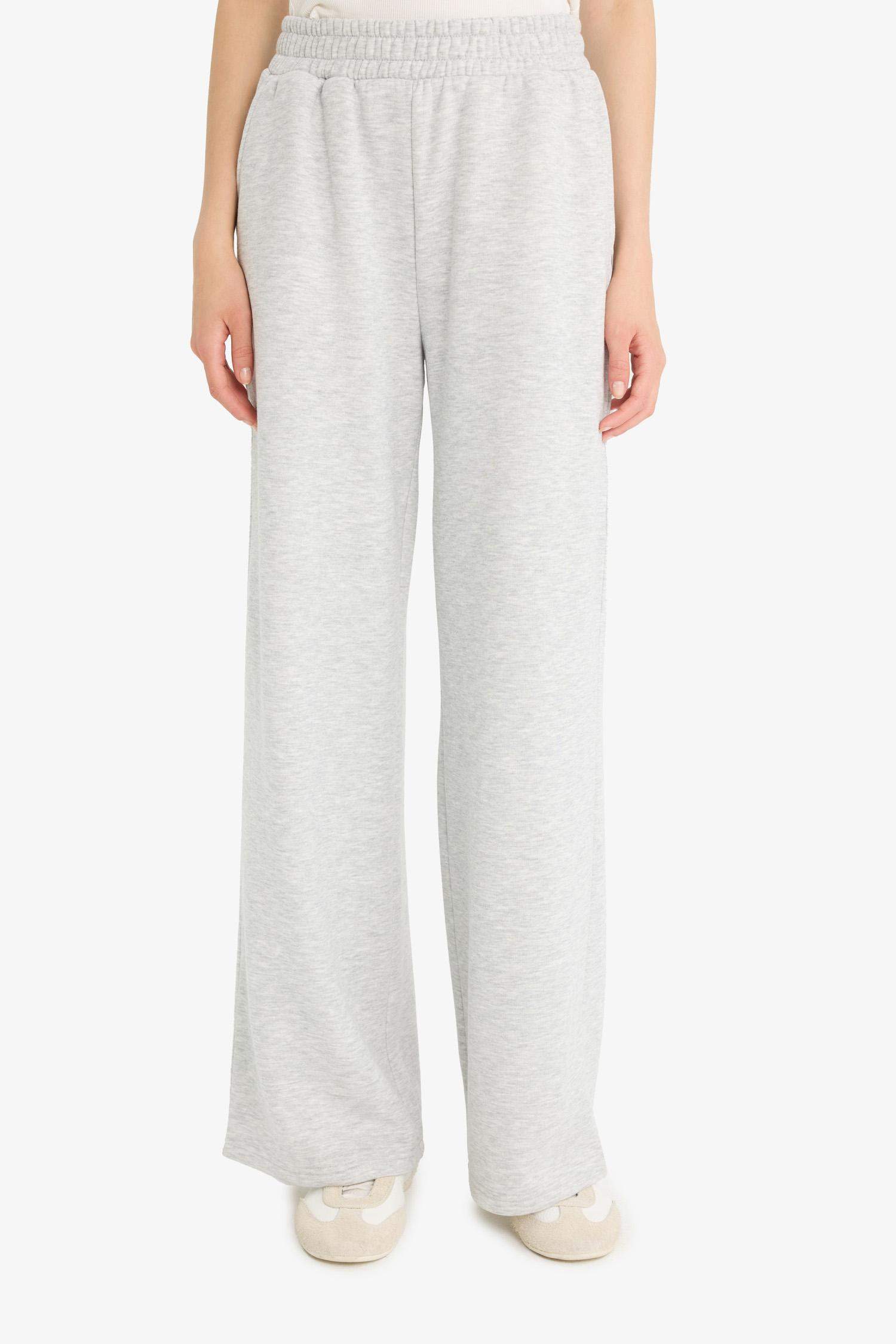 Elastic Waist Wide Leg Sweatpants