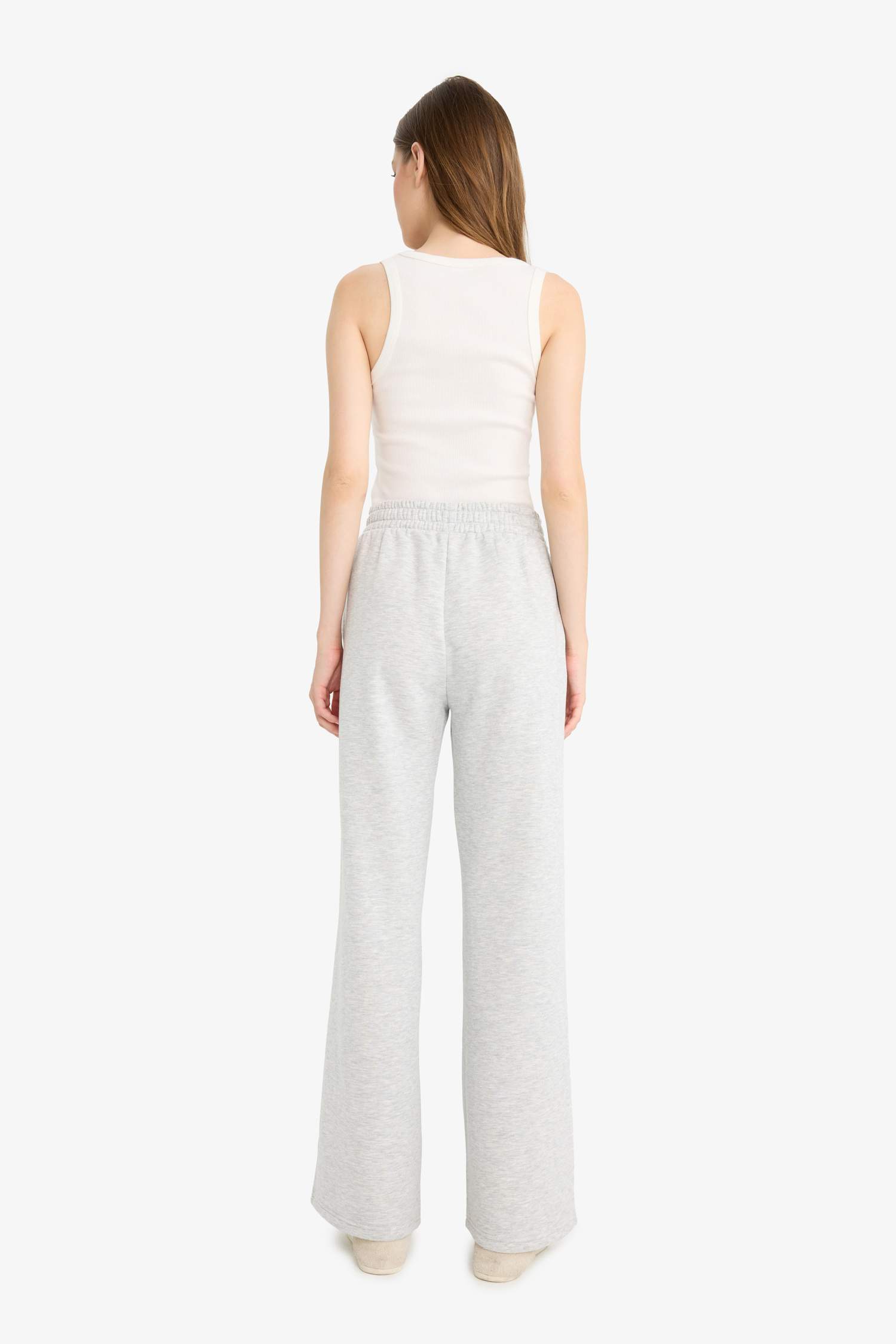 Elastic Waist Wide Leg Sweatpants