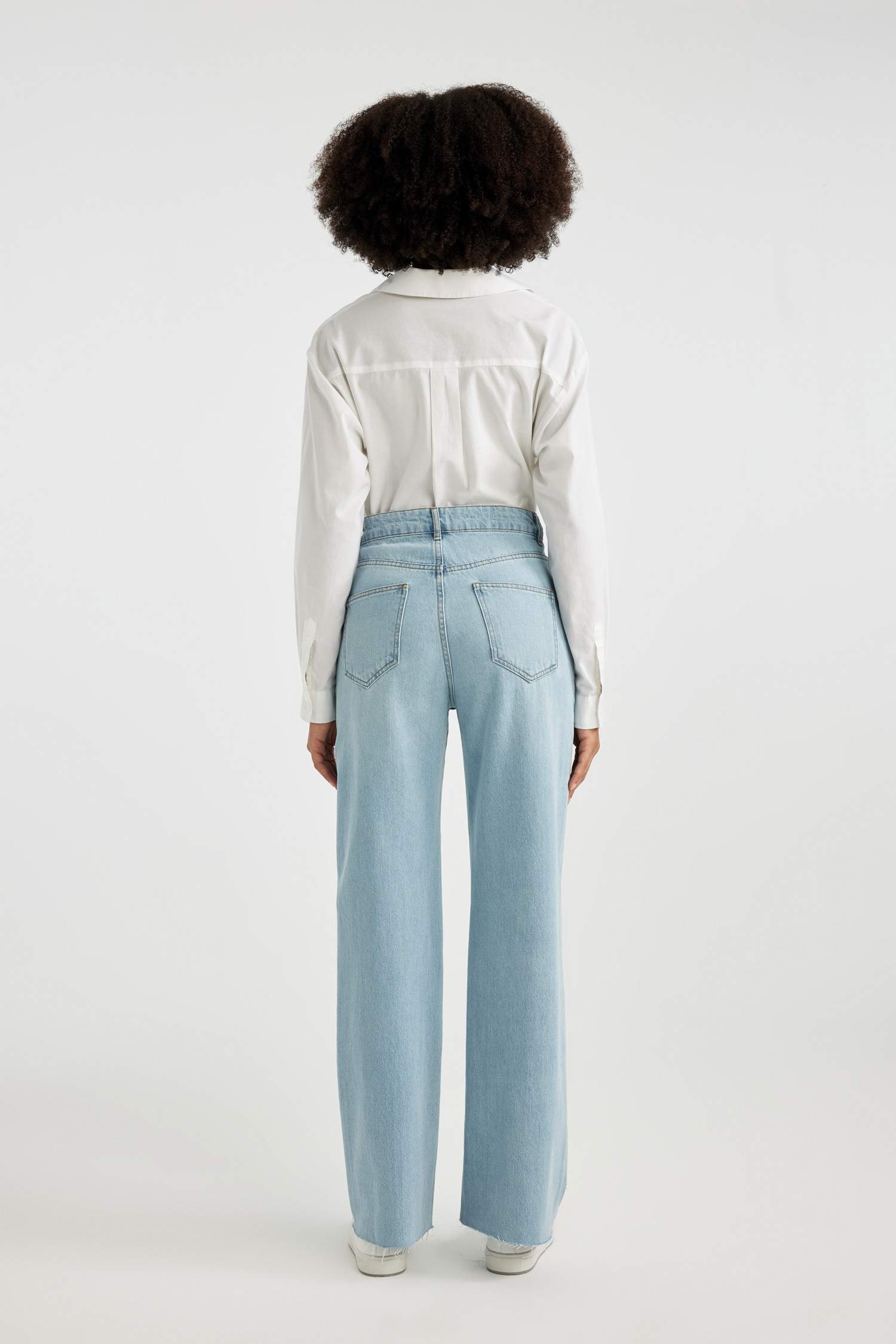 Wide Leg High Waist Ankle Length Jeans