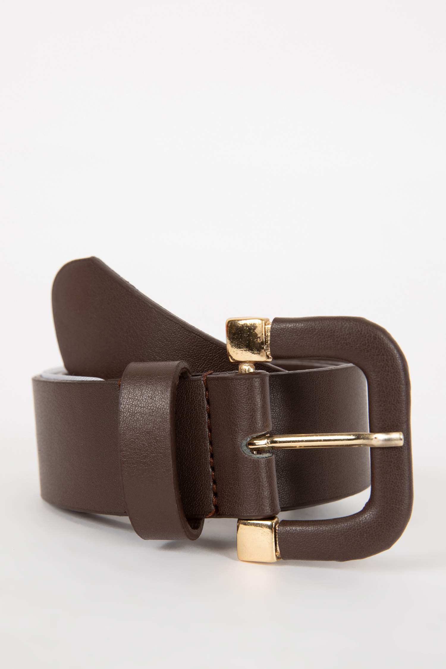 Kadın Dikdörtgen Toka Suni Deri Klasik Kemer