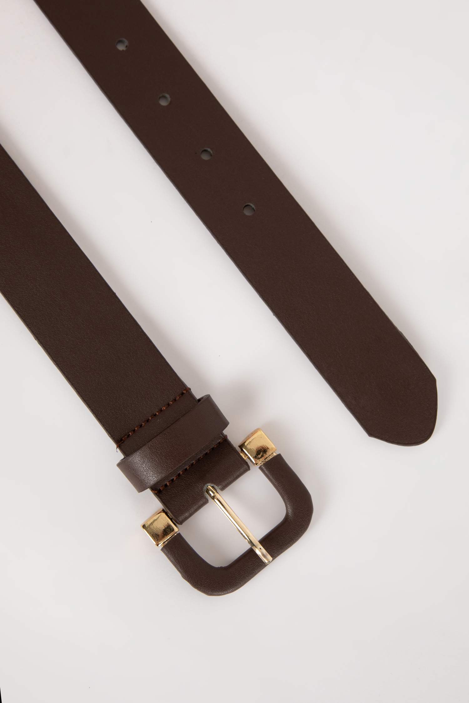 Kadın Dikdörtgen Toka Suni Deri Klasik Kemer