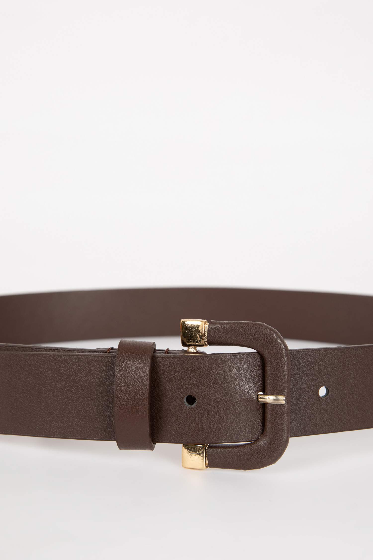 Kadın Dikdörtgen Toka Suni Deri Klasik Kemer