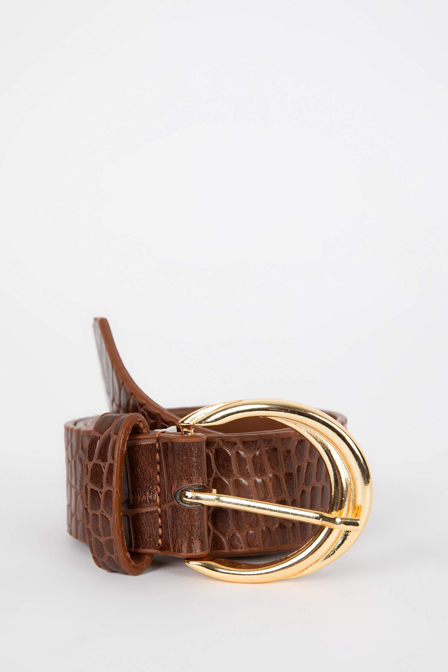 Kadın Oval Toka Suni Deri Klasik Kemer