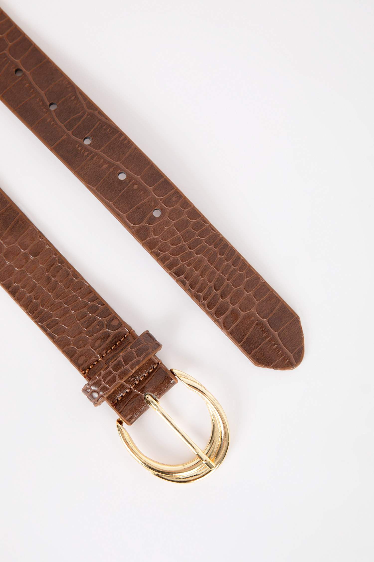 Kadın Oval Toka Suni Deri Klasik Kemer