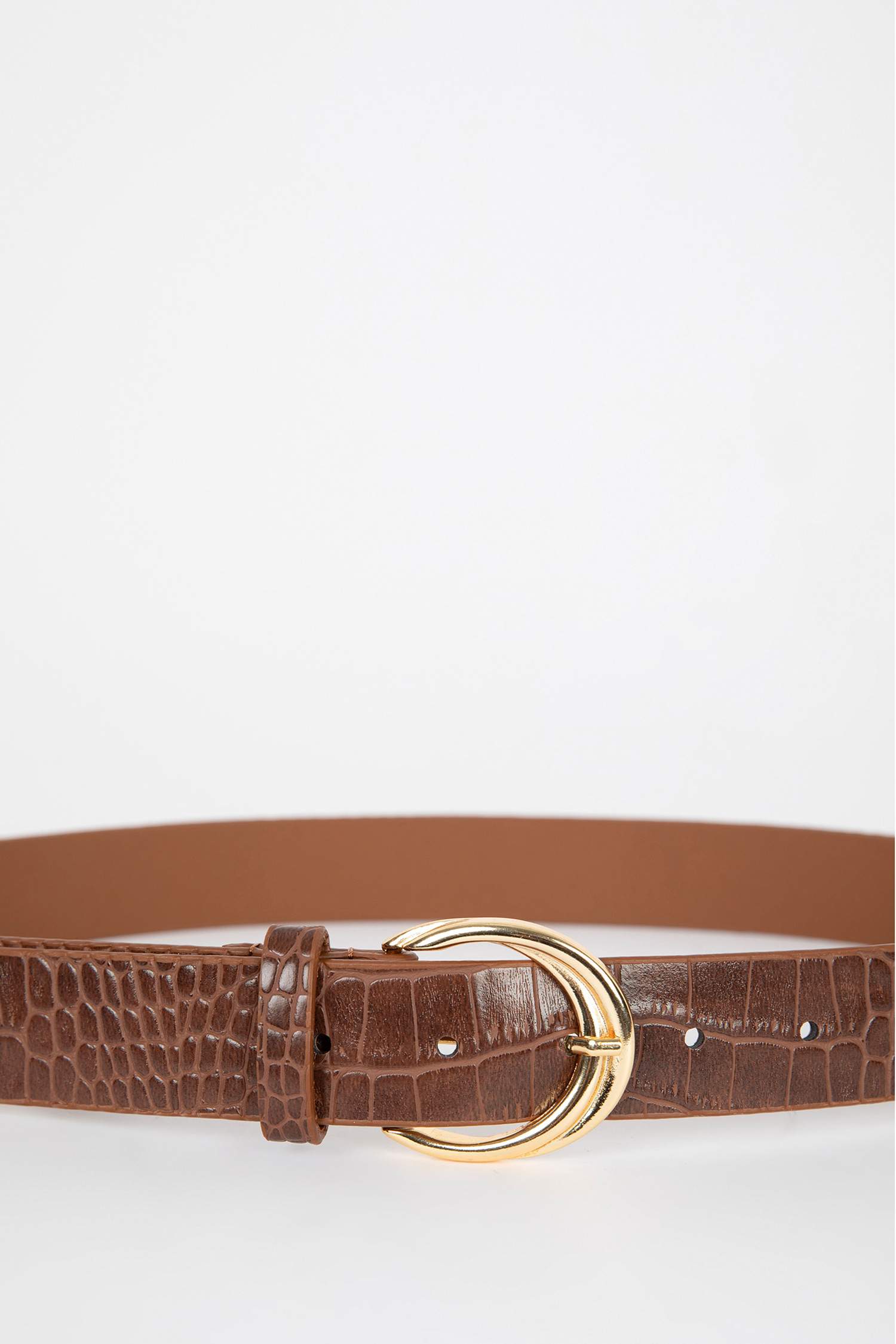 Kadın Oval Toka Suni Deri Klasik Kemer