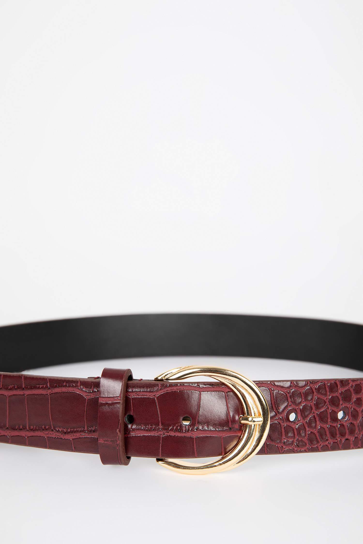 Kadın Oval Toka Suni Deri Klasik Kemer