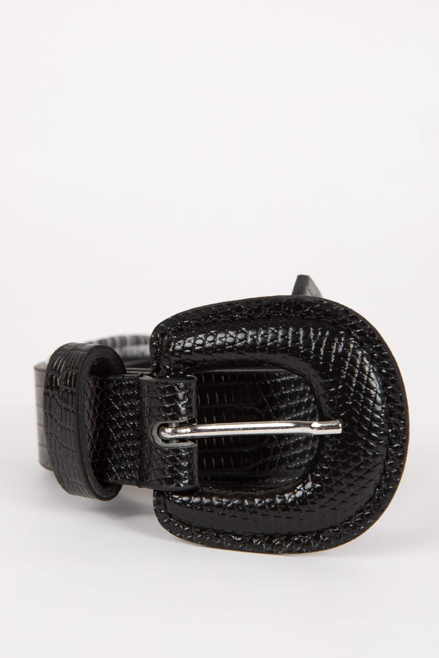 Kadın Oval Toka Suni Deri Klasik Kemer