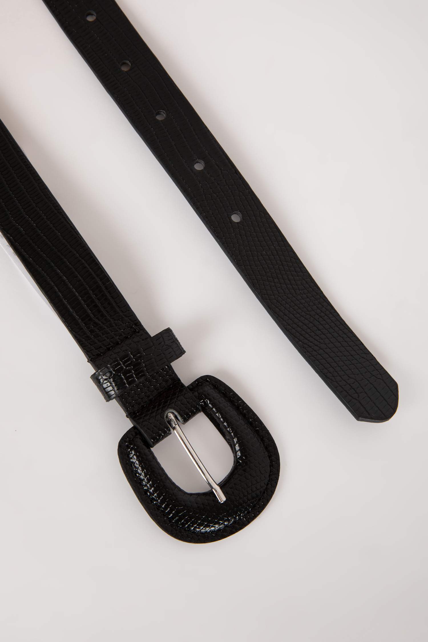 Kadın Oval Toka Suni Deri Klasik Kemer