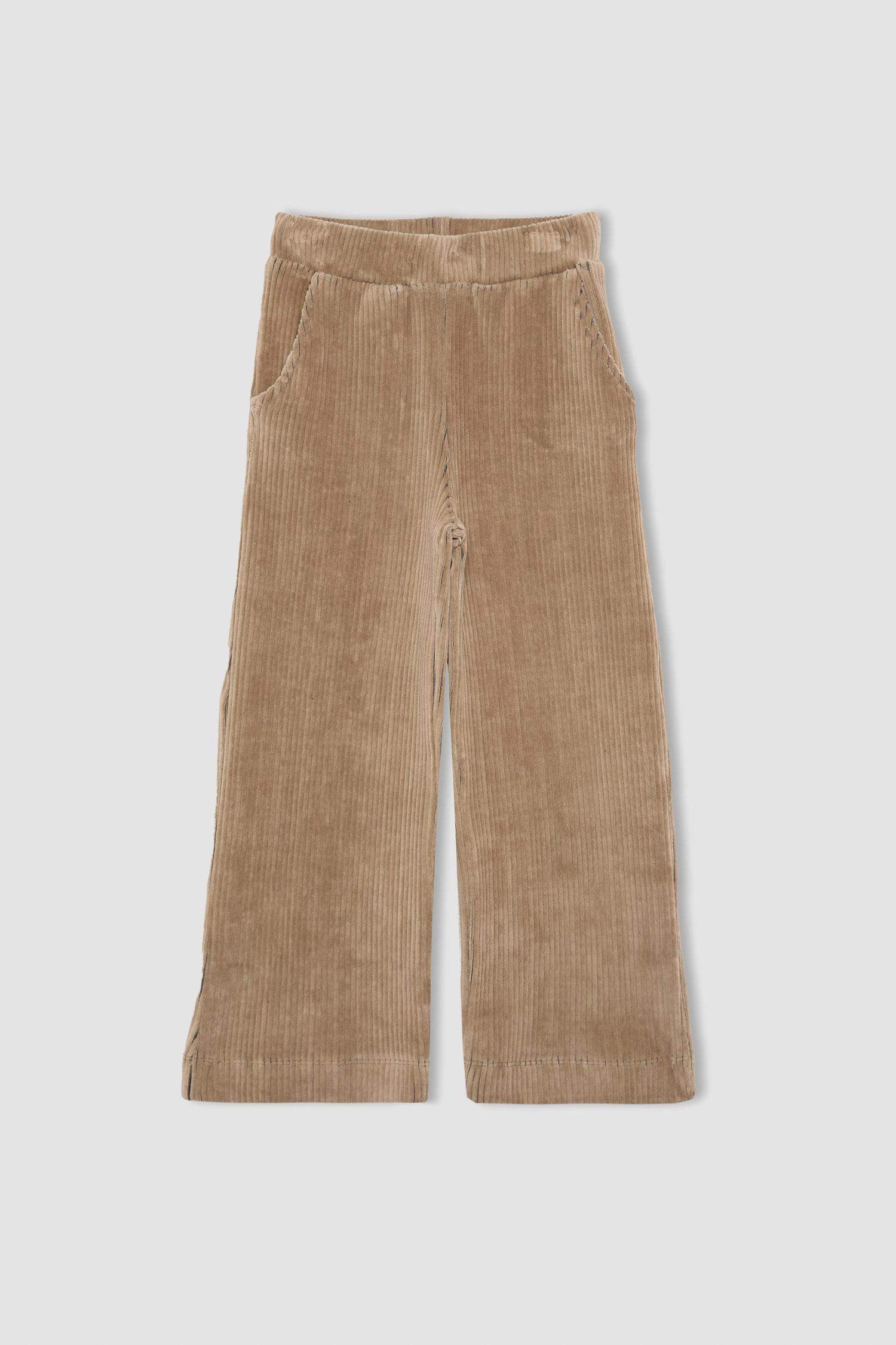 بنطلون سويت بانتس بناتي وايد ليج قطيفة